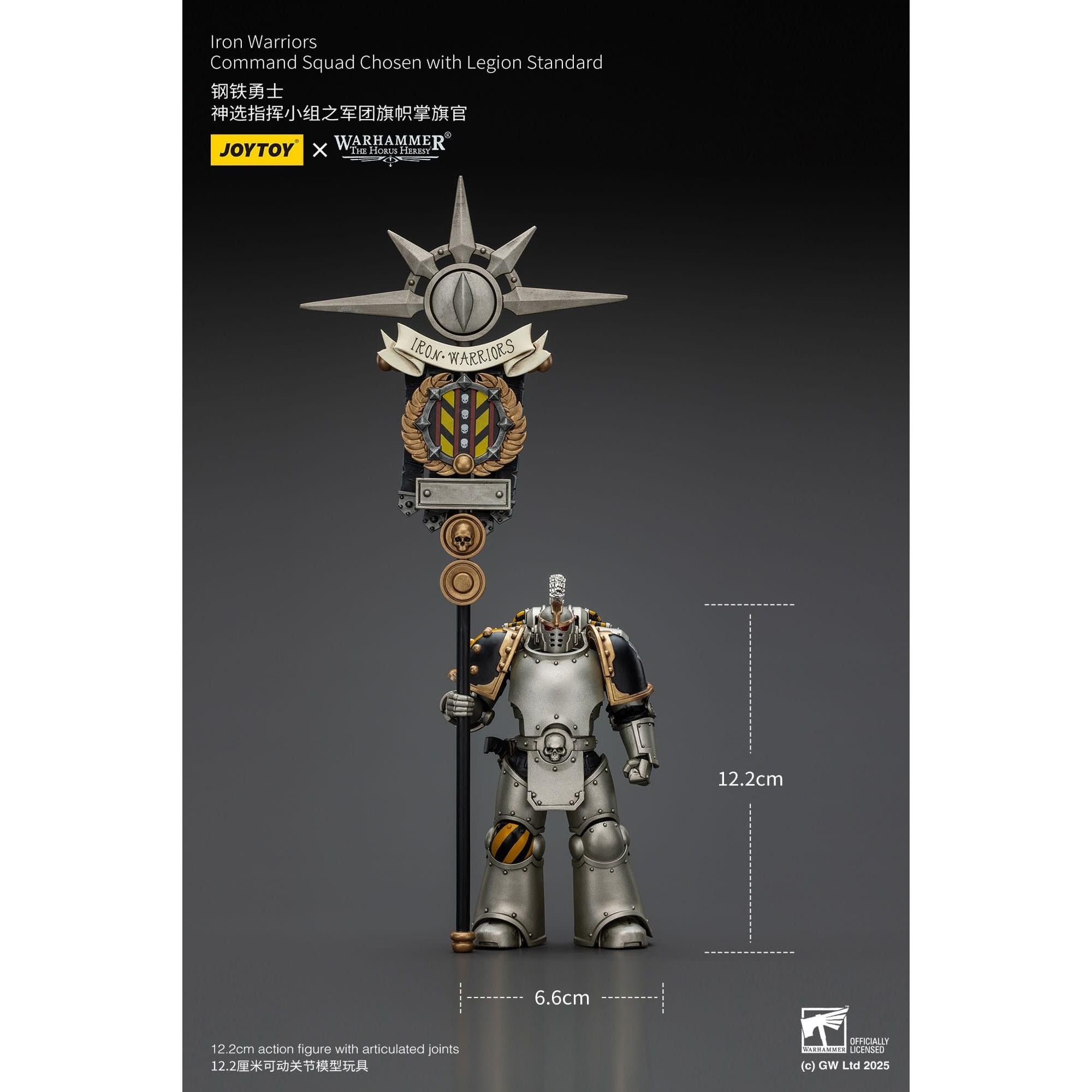 Warhammer 40k: lron Warriors Command Squad Chosen with Legion Standard (The Horus Heresy)-Actionfiguren-JoyToy-Mighty Underground