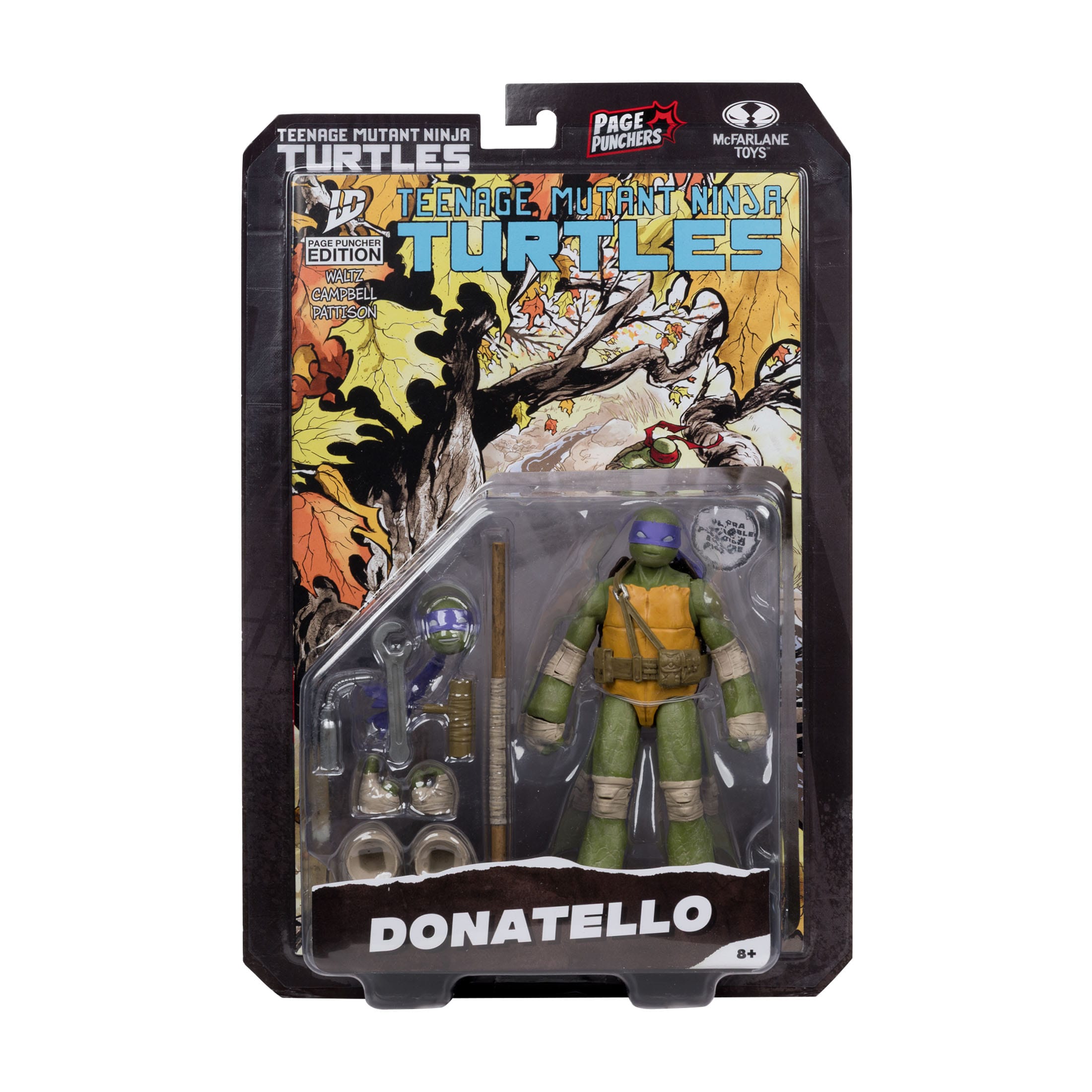 TMNT Page Punchers: Leonardo, Raphael, Michelangelo, Donatello Actionfigur & Comic - 5 inch 4er-Bundle