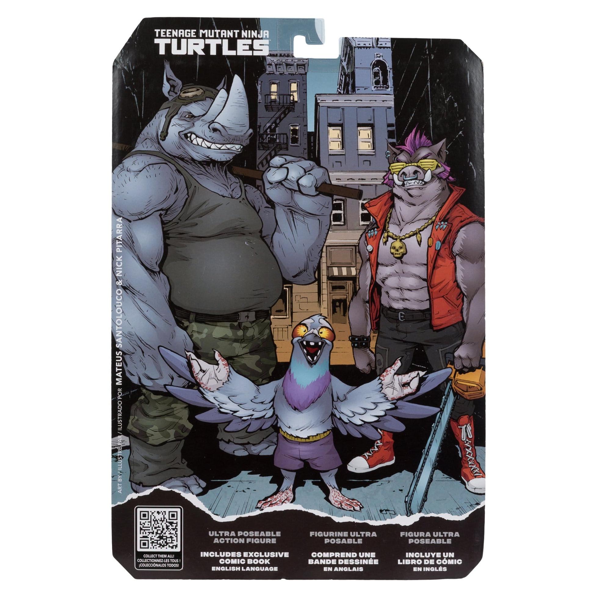 TMNT Page Punchers: Rocksteady Actionfigur & Comic - 5 inch