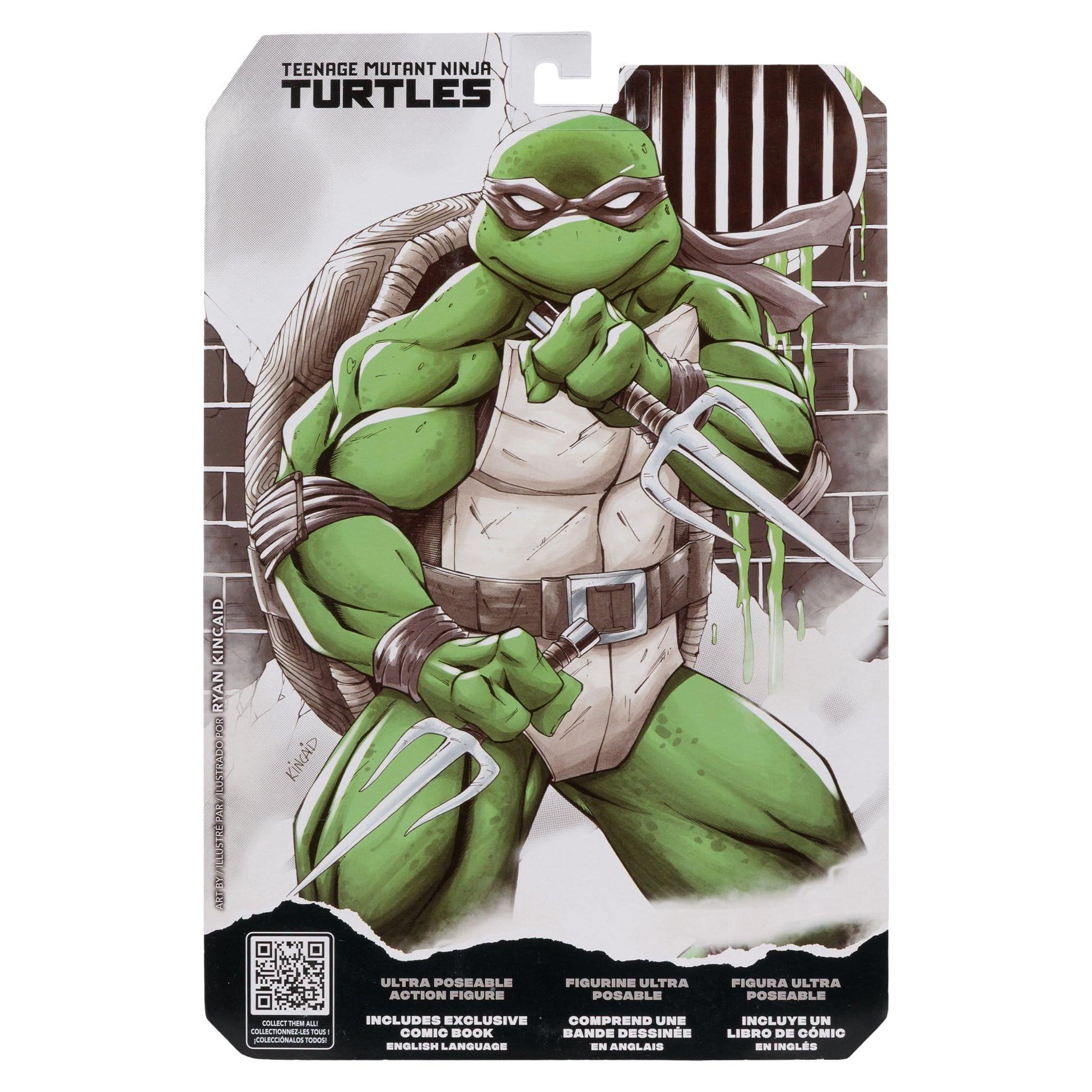 TMNT Page Punchers: Leonardo, Raphael, Michelangelo, Donatello (Black White & Green) (Red Platinum Edition) Actionfigur & Comic - 5 inch 4er-Bundle