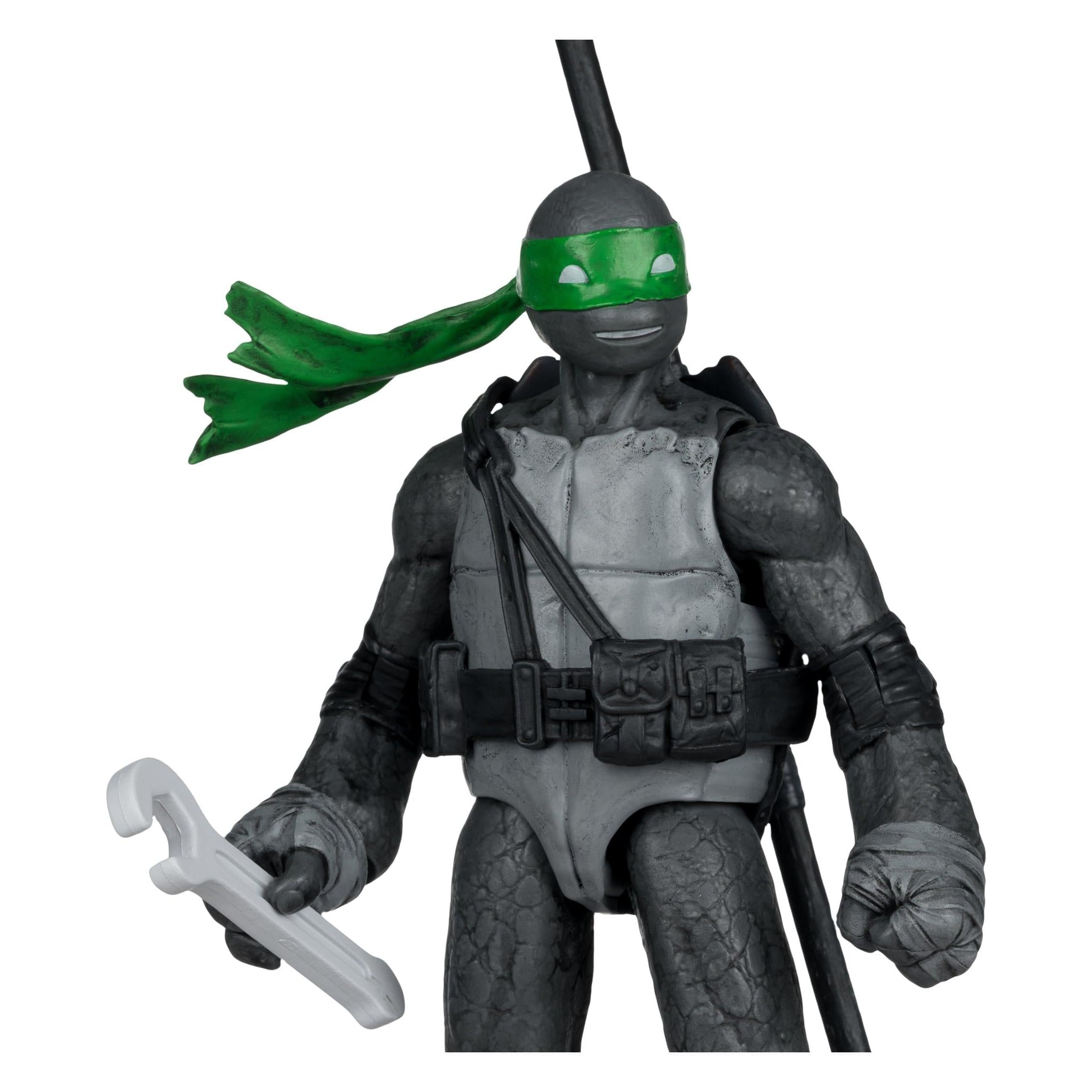 TMNT Page Punchers: Leonardo, Raphael, Michelangelo, Donatello (Black White & Green) (Red Platinum Edition) Actionfigur & Comic - 5 inch 4er-Bundle