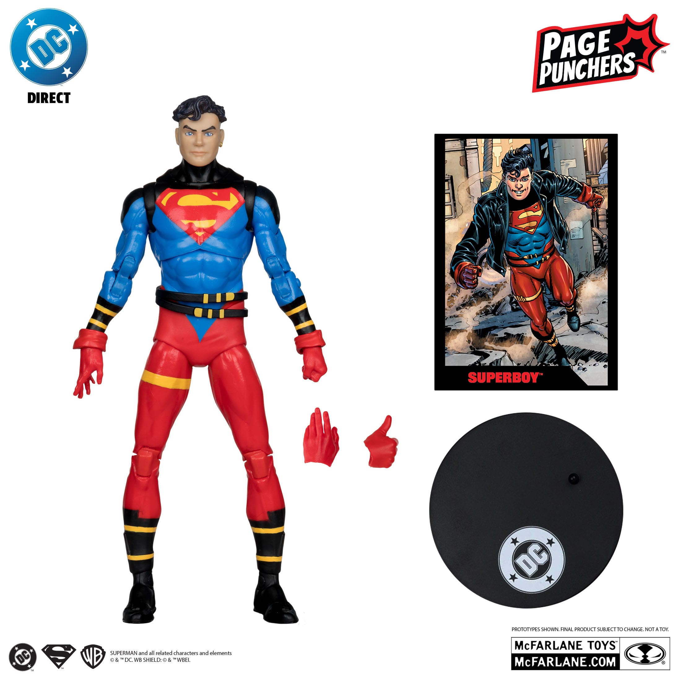 DC Page Punchers: Superboy (Return of Superman) - Actionfigur & Comic - 7 inch