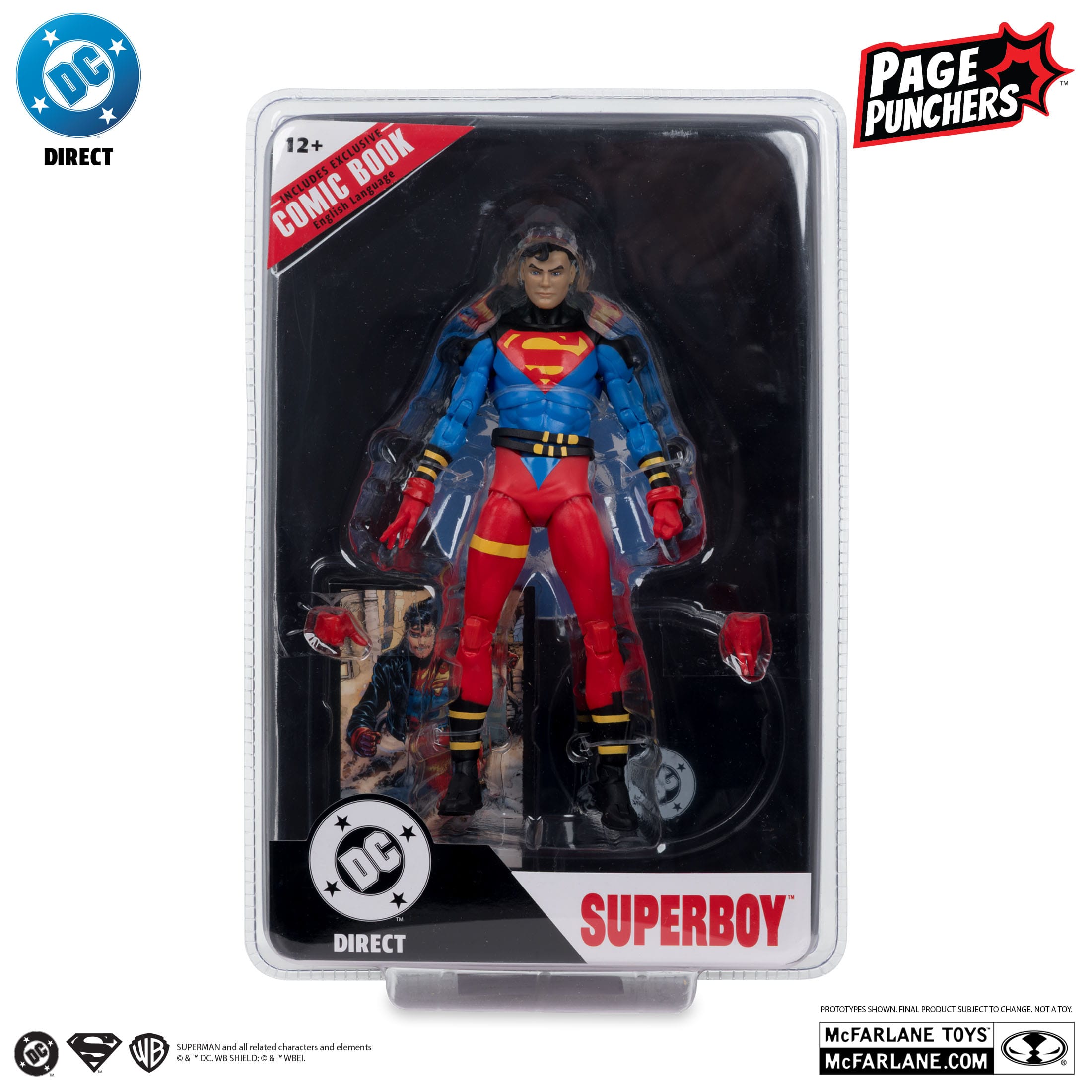 DC Page Punchers: Superboy (Return of Superman) - Actionfigur & Comic - 7 inch