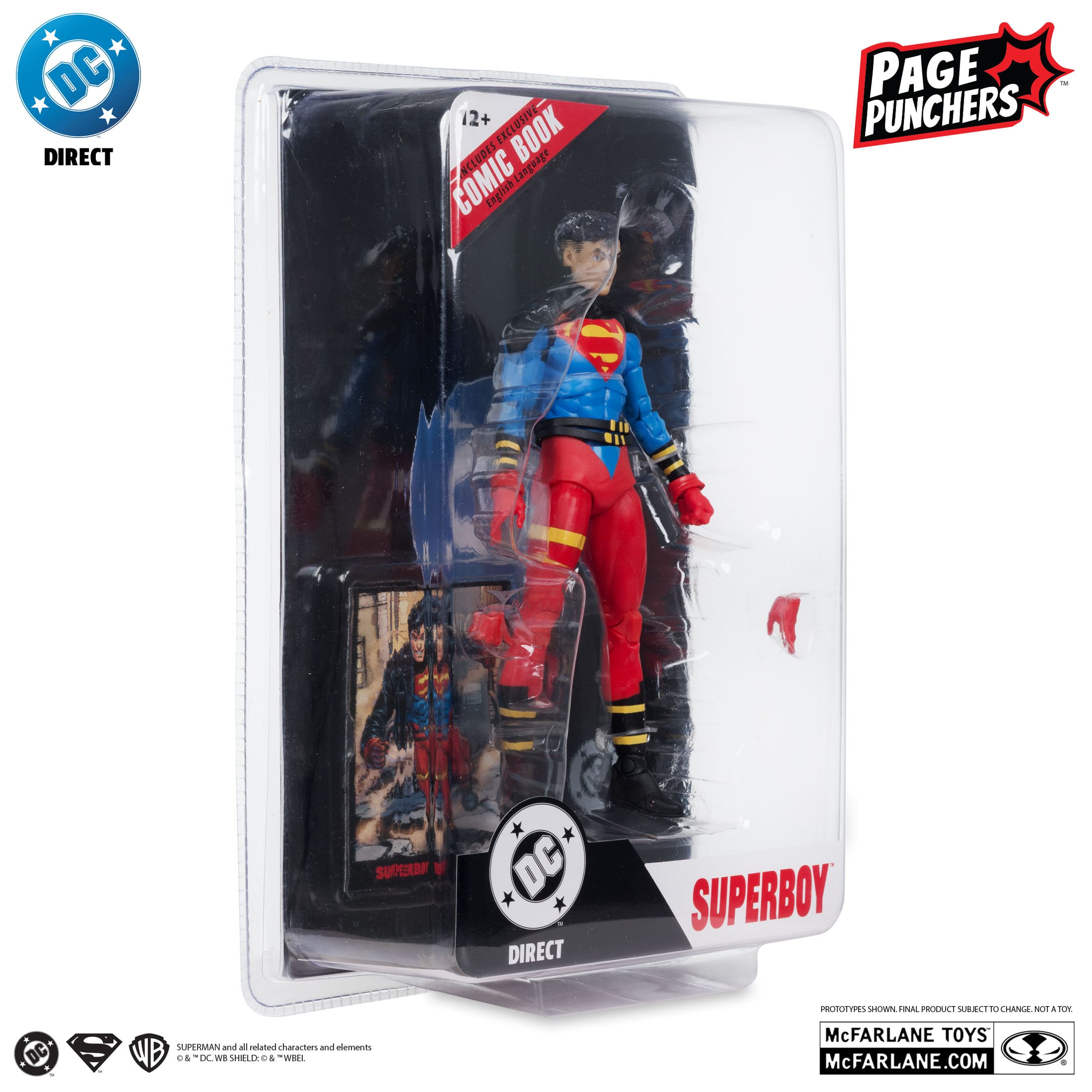 DC Page Punchers: Superboy (Return of Superman) - Actionfigur & Comic - 7 inch