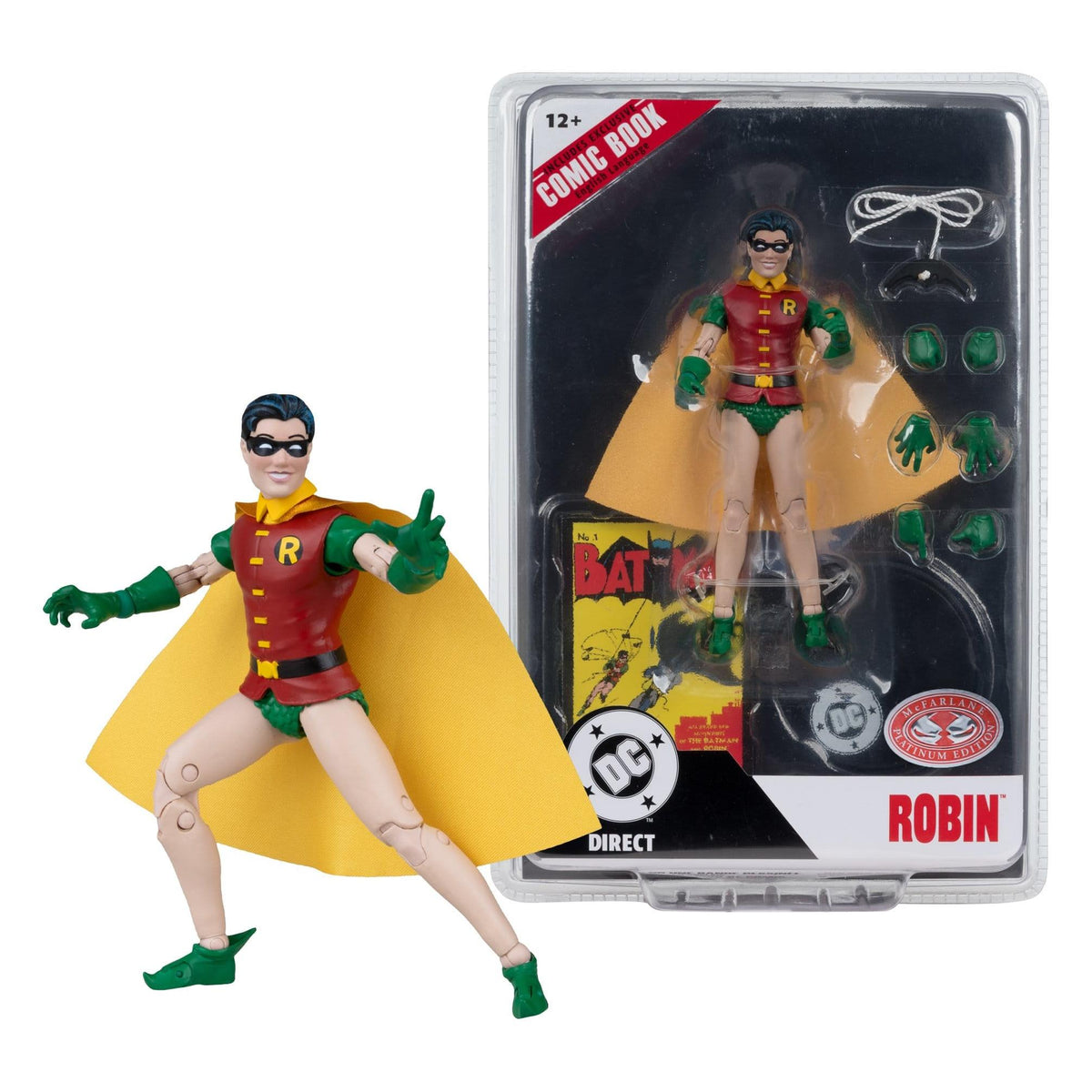 DC Page Punchers: Robin Dick Grayson (Batman #1) Actionfigur & Comic - 7 inch