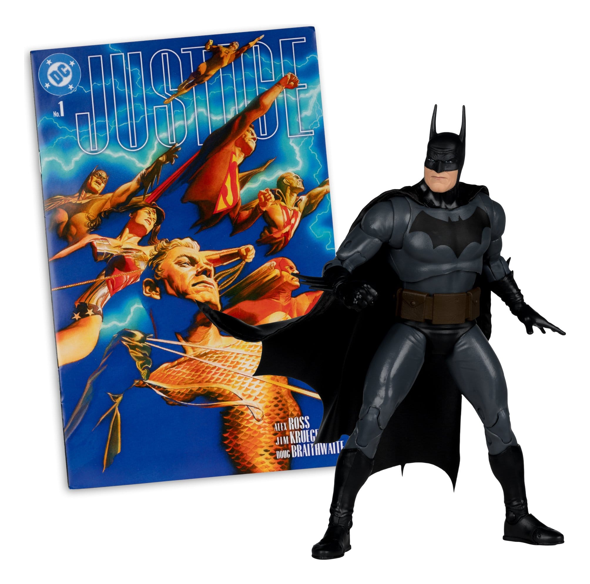 DC Page Punchers: Batman (Justice) Actionfigur & Comic - 7 inch