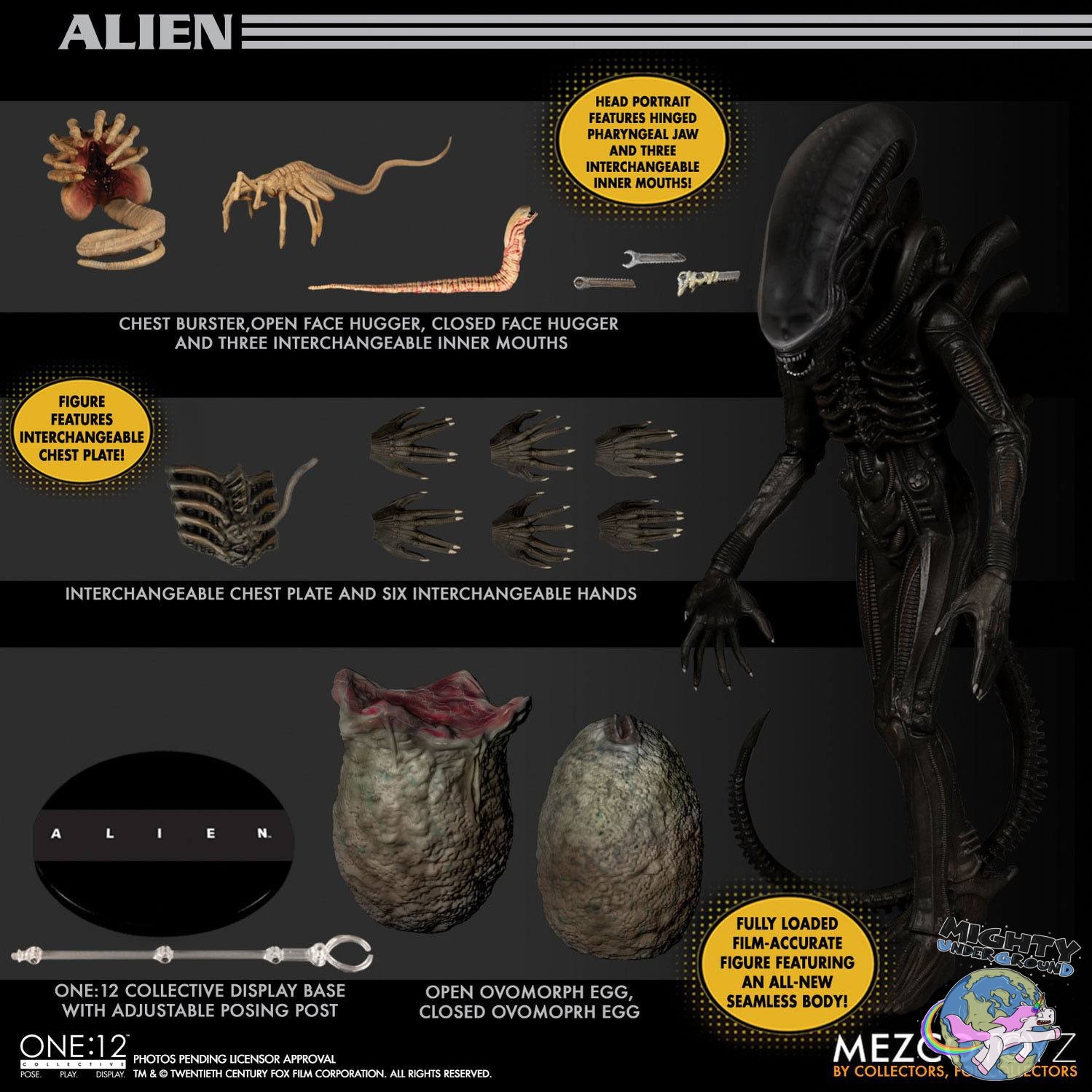 Alien - 1:12-Actionfiguren-Mezco Toys-Mighty Underground