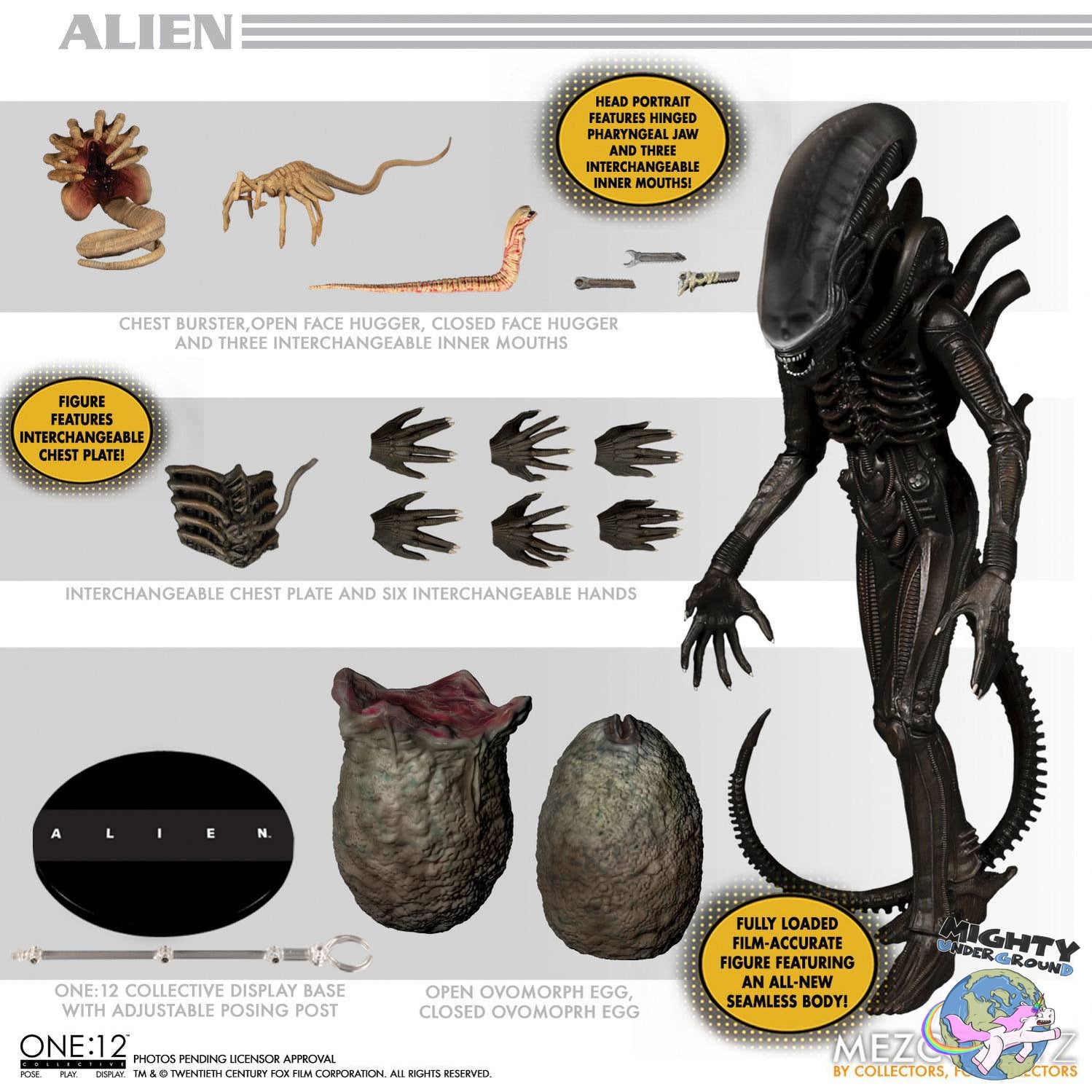 Alien - 1:12-Actionfiguren-Mezco Toys-Mighty Underground