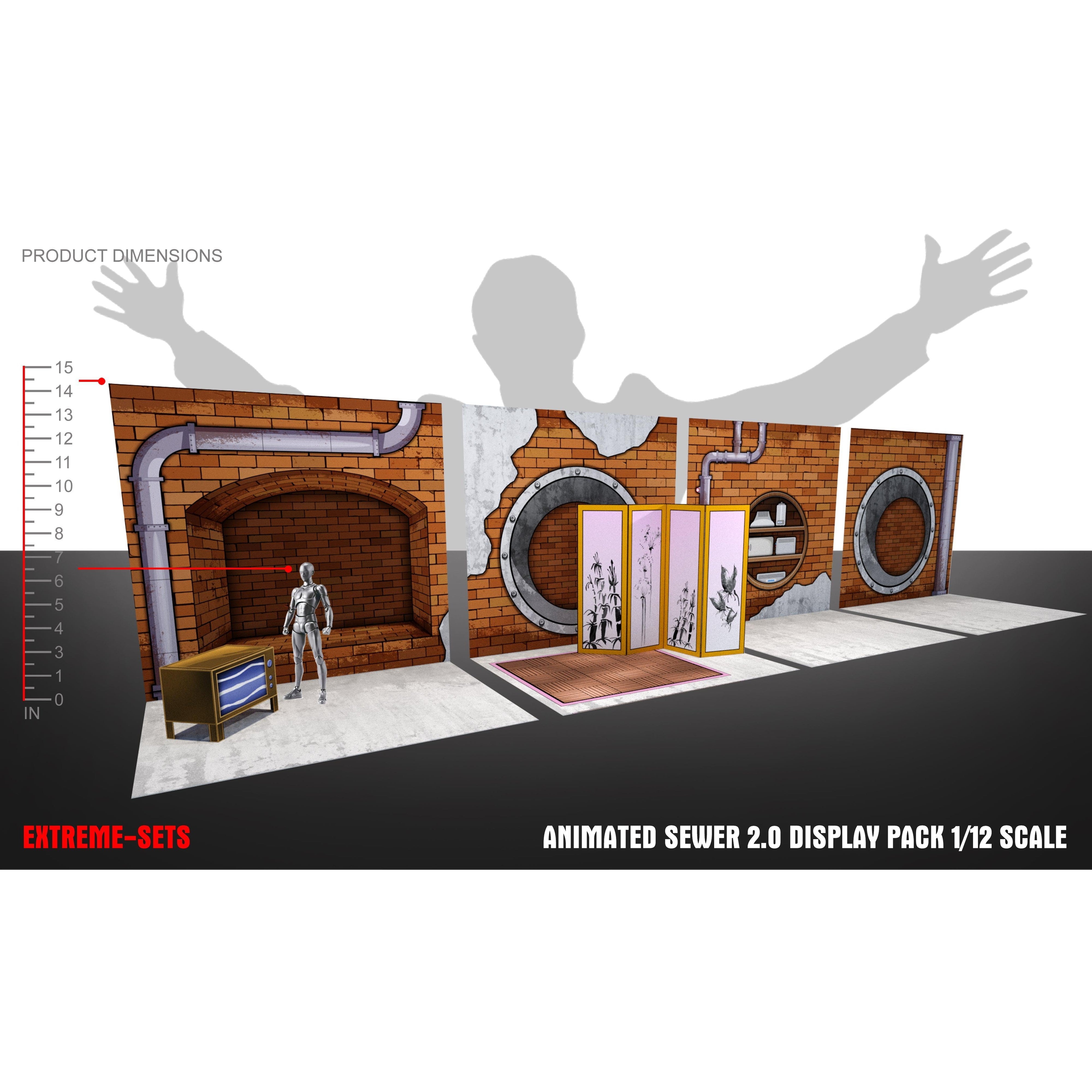 Animated Sewer 2.0 Display Pack - Diorama - 1/12-Actionfiguren-Extreme Sets-Mighty Underground