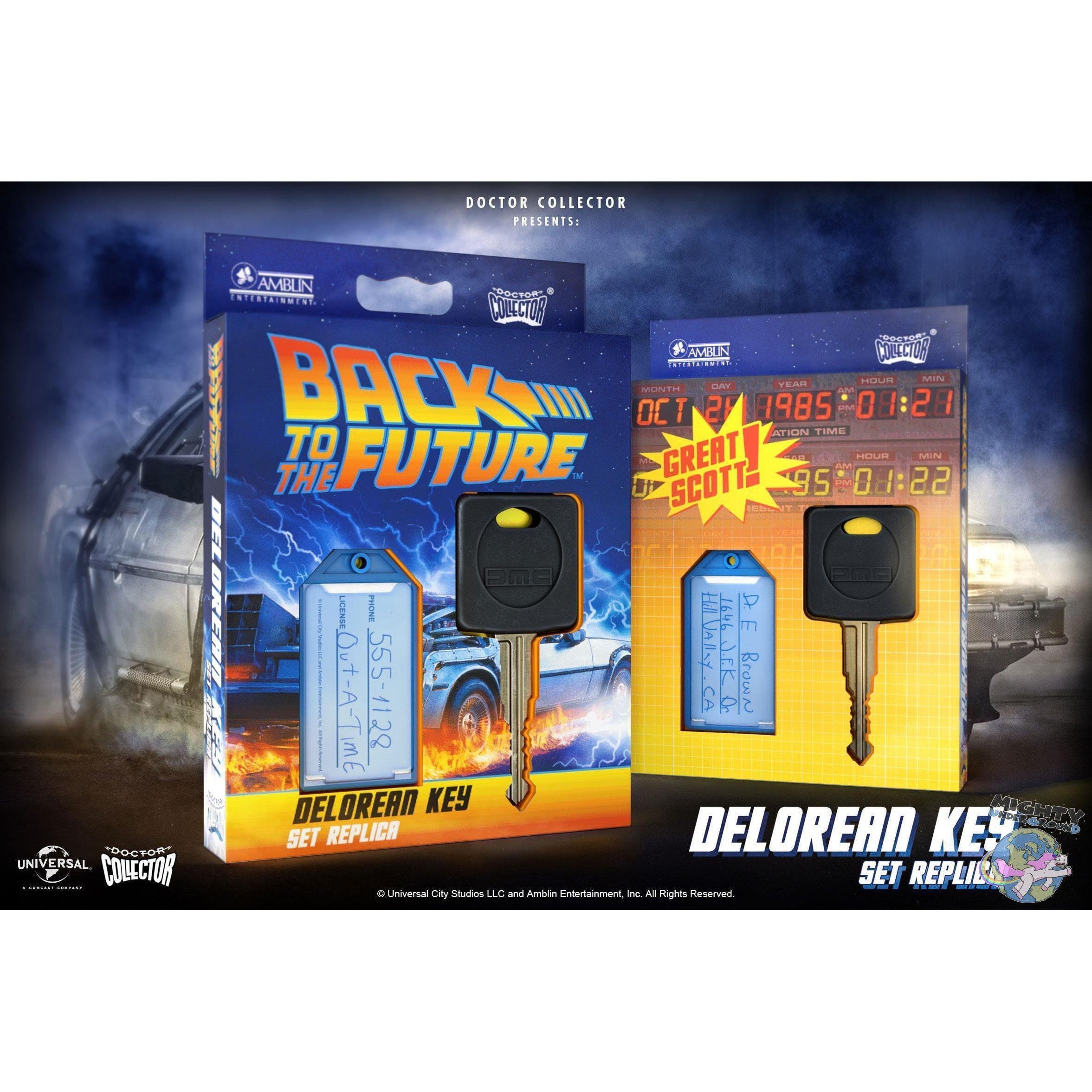Back To The Future: DeLorean Autoschlüssel - Replik VORBESTELLUNG!-Replik-Dr. Collector-mighty-underground