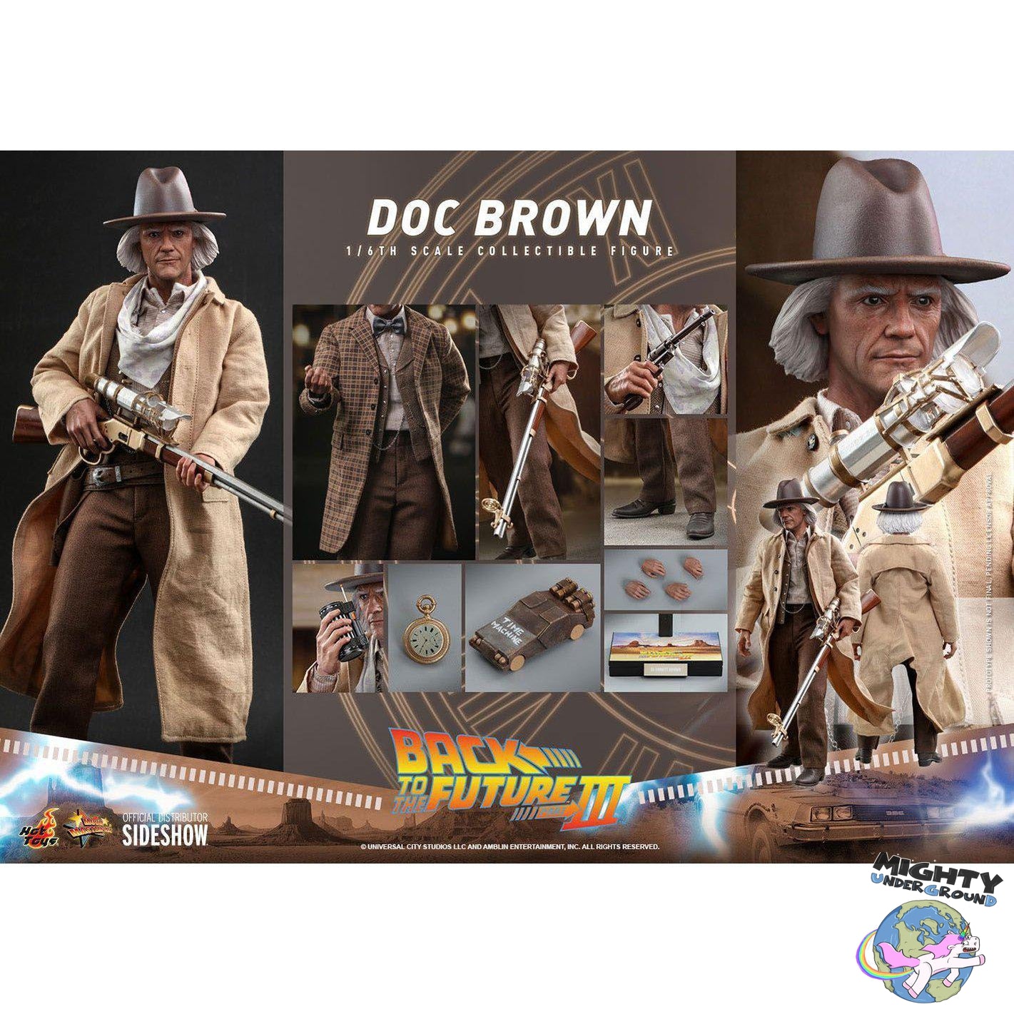 Back To The Future III: Doc Brown 1/6-Actionfiguren-Hot Toys-Mighty Underground