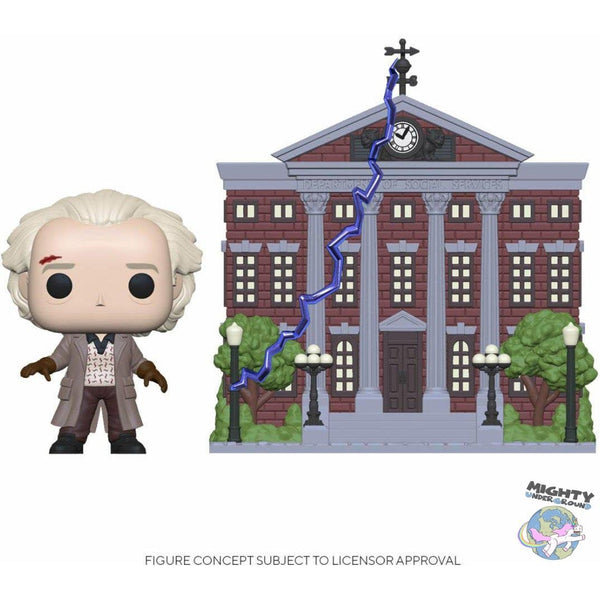 Back to the Future: Doc with Clock Tower - Pop Town #15-POP! + Funkos-Funko-mighty-underground