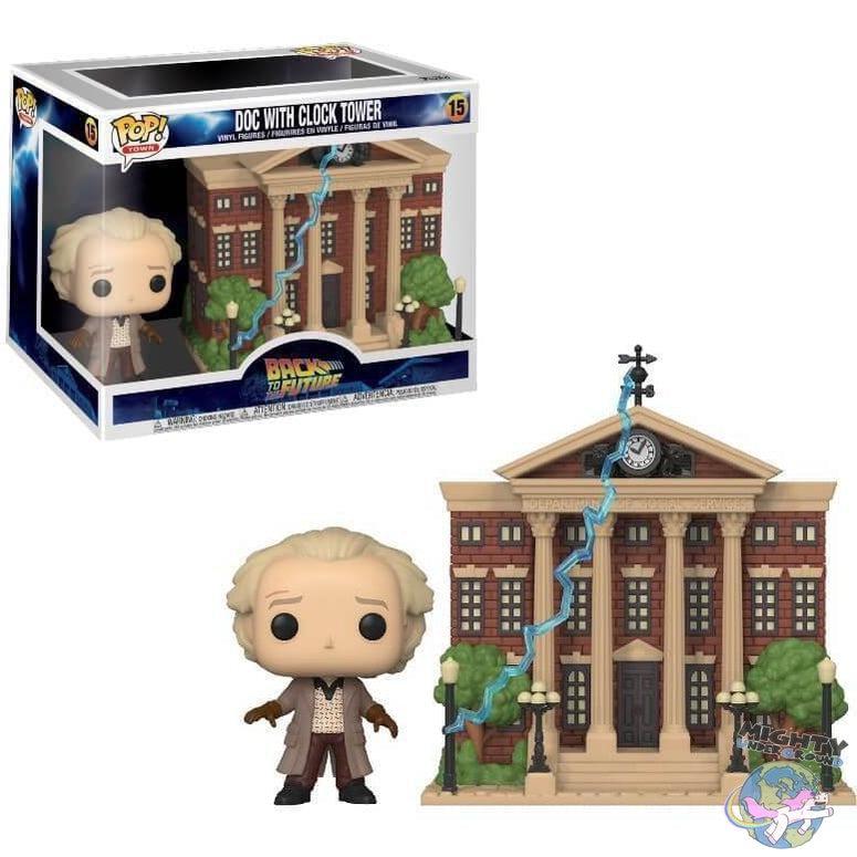 Back to the Future: Doc with Clock Tower - Pop Town #15-POP! + Funkos-Funko-mighty-underground