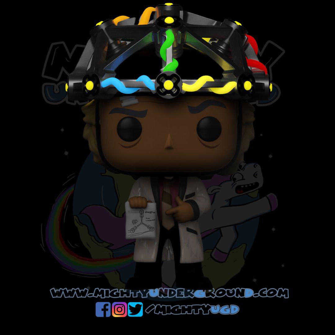 Back to the Future: Doc with Helmet (GitD) - POP! & Tee-POP! + Funkos-Funko-Mighty Underground