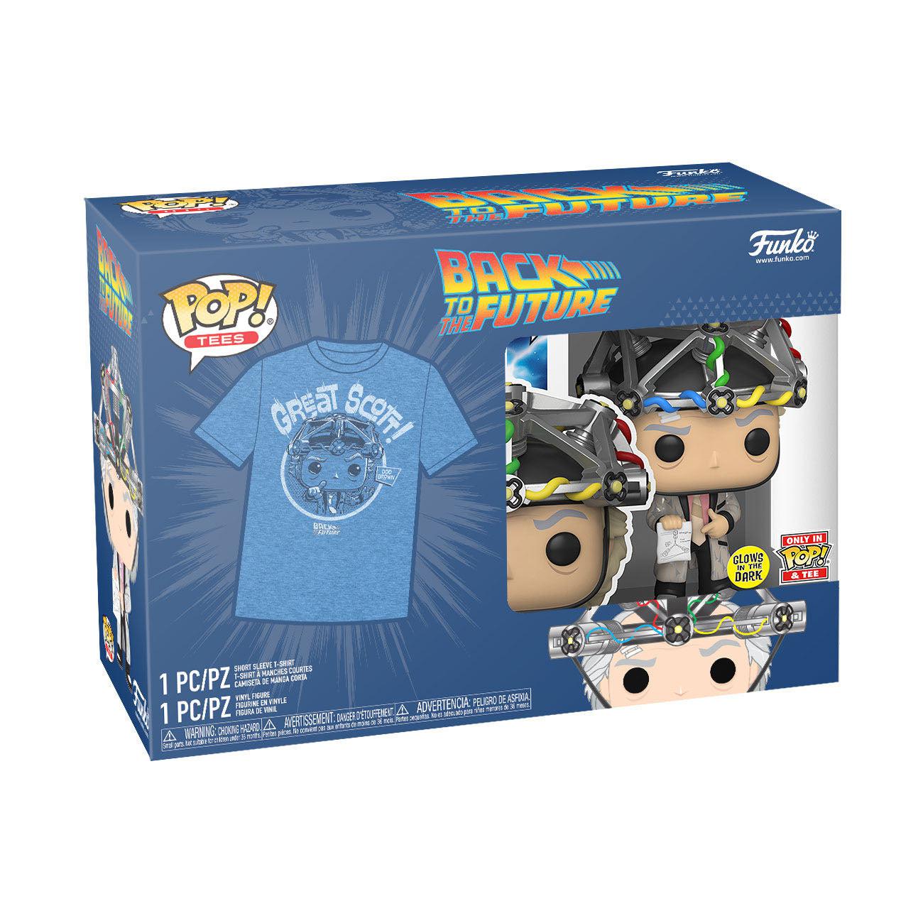 Back to the Future: Doc with Helmet (GitD) - POP! & Tee-POP! + Funkos-Funko-Mighty Underground