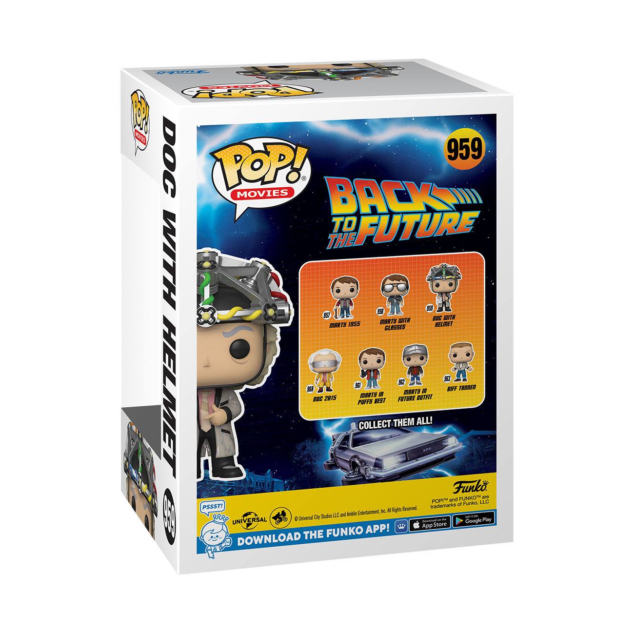 Back to the Future: Doc with Helmet (GitD) - POP! & Tee-POP! + Funkos-Funko-Mighty Underground