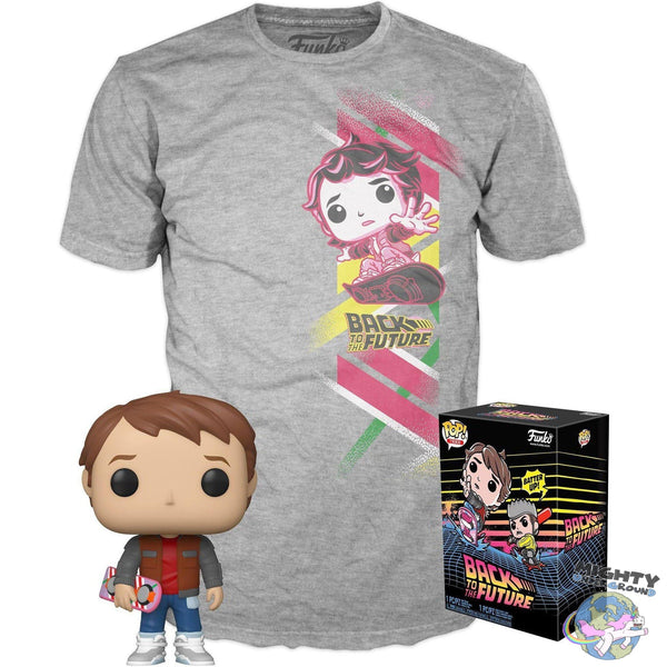 Back to the Future: Marty with Hoverboard - POP! & Tee-POP! + Funkos-Funko-mighty-underground