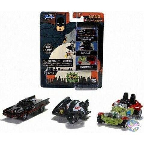Batman (1966): 1,65" 3-Pack Nano - Modellautos-Modellautos-Jada Toys-Mighty Underground