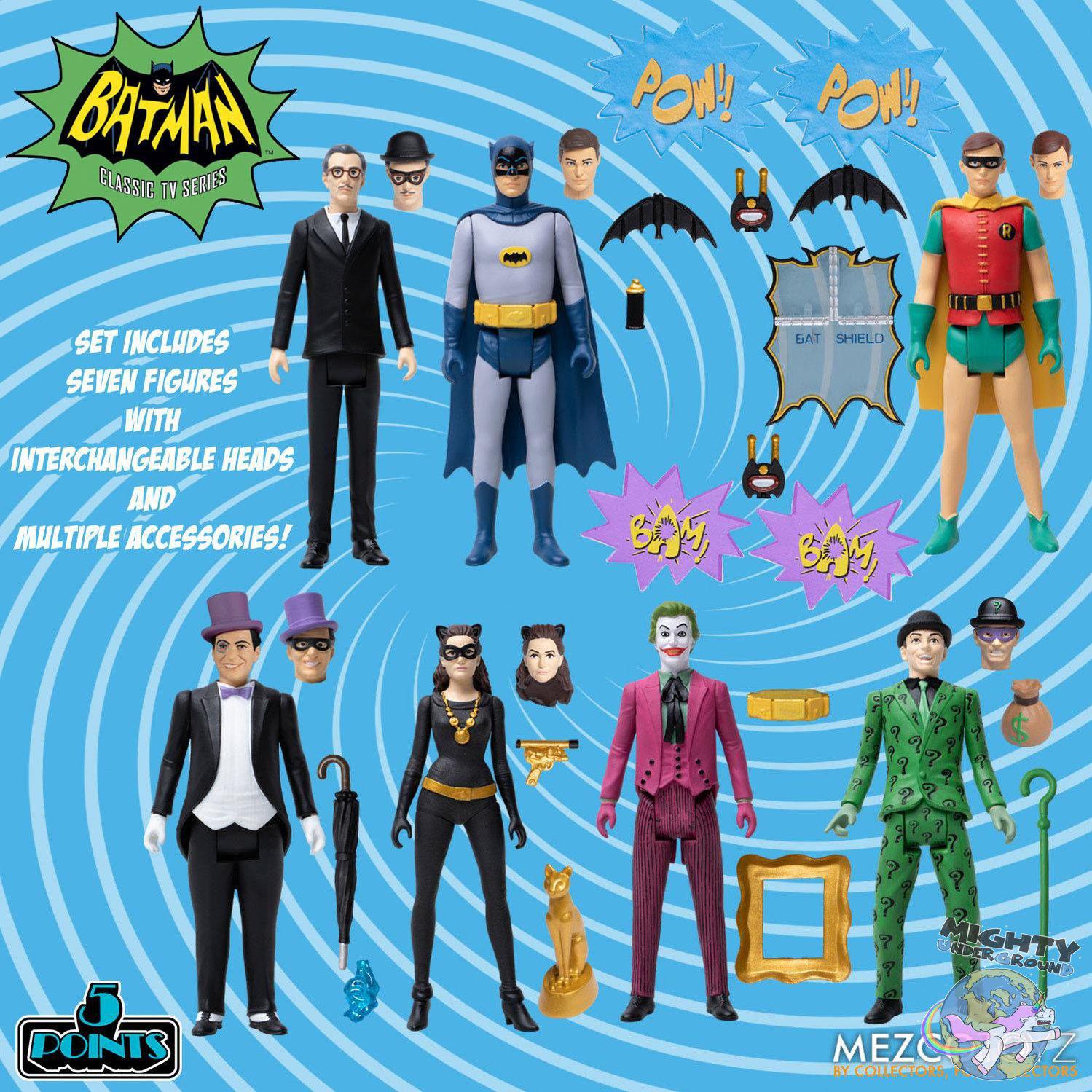 Batman (1966): Classic TV Series Deluxe Box Set VORBESTELLUNG!-Actionfiguren-Mezco Toys-mighty-underground