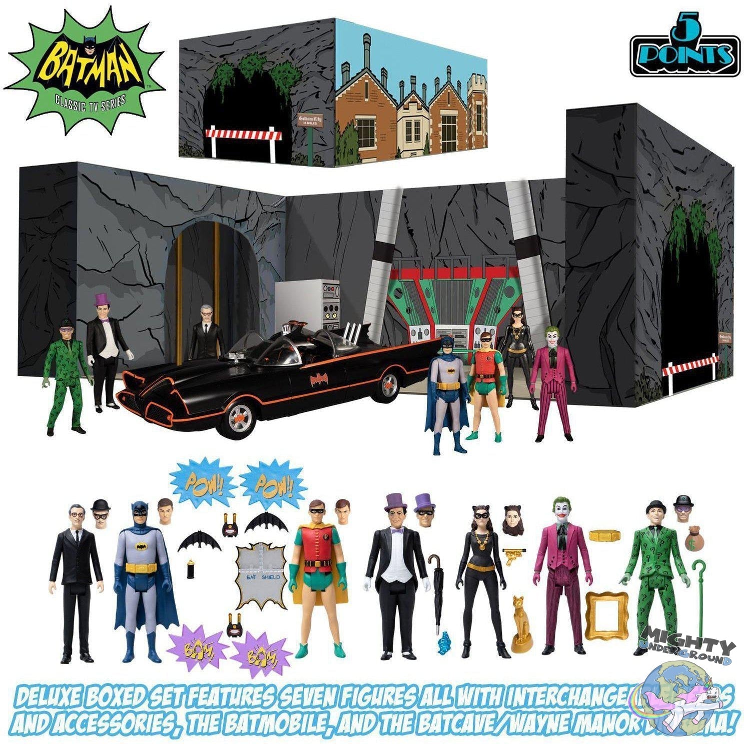 Batman (1966): Classic TV Series Deluxe Box Set VORBESTELLUNG!-Actionfiguren-Mezco Toys-mighty-underground