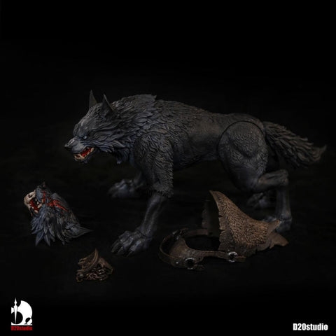 Black Giant Wolf (Basic Ver.)-Actionfiguren-D20 Studio-Mighty Underground