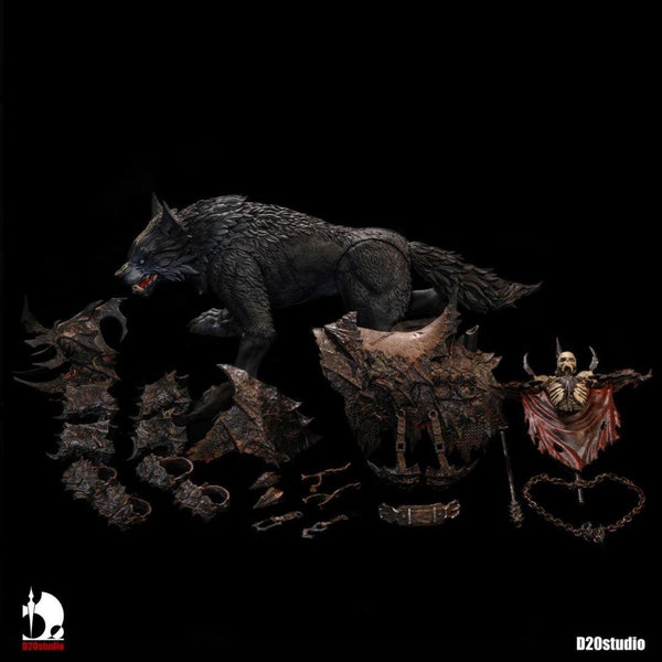 Black Giant Wolf (Deluxe Ver.)-Actionfiguren-D20 Studio-Mighty Underground