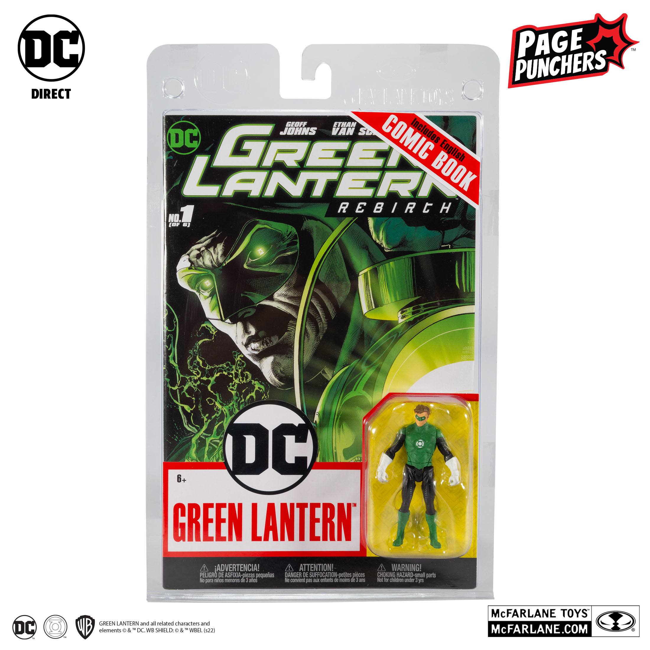 DC Page Punchers: Green Lantern (Hal Jordan) - Actionfigur & Comic - 8 cm-Actionfiguren-McFarlane Toys-Mighty Underground