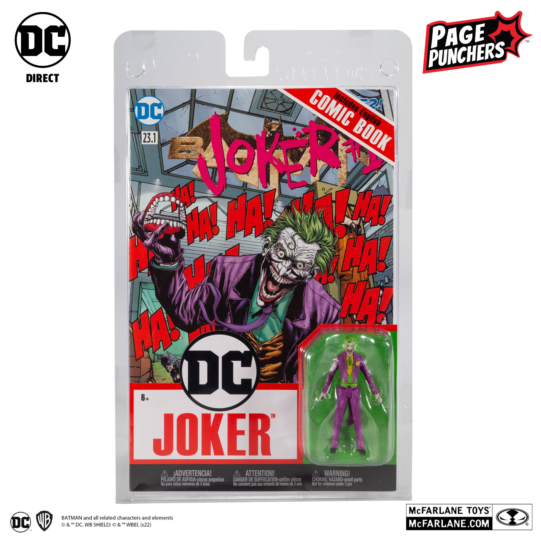 DC Page Punchers: Joker (DC Rebirth) - Actionfigur & Comic - 8 cm-Actionfiguren-McFarlane Toys-Mighty Underground