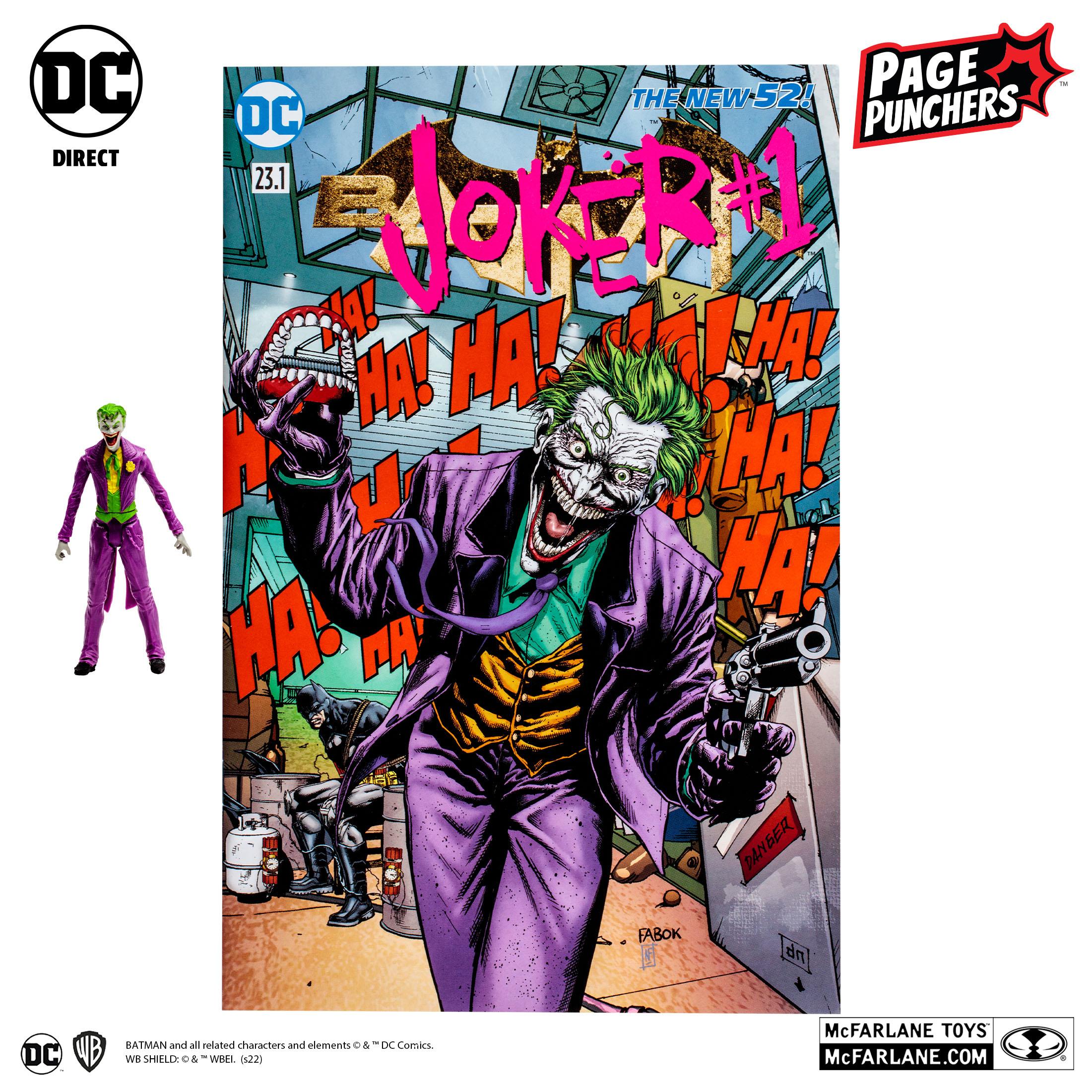 DC Page Punchers: Joker (DC Rebirth) - Actionfigur & Comic - 8 cm-Actionfiguren-McFarlane Toys-Mighty Underground