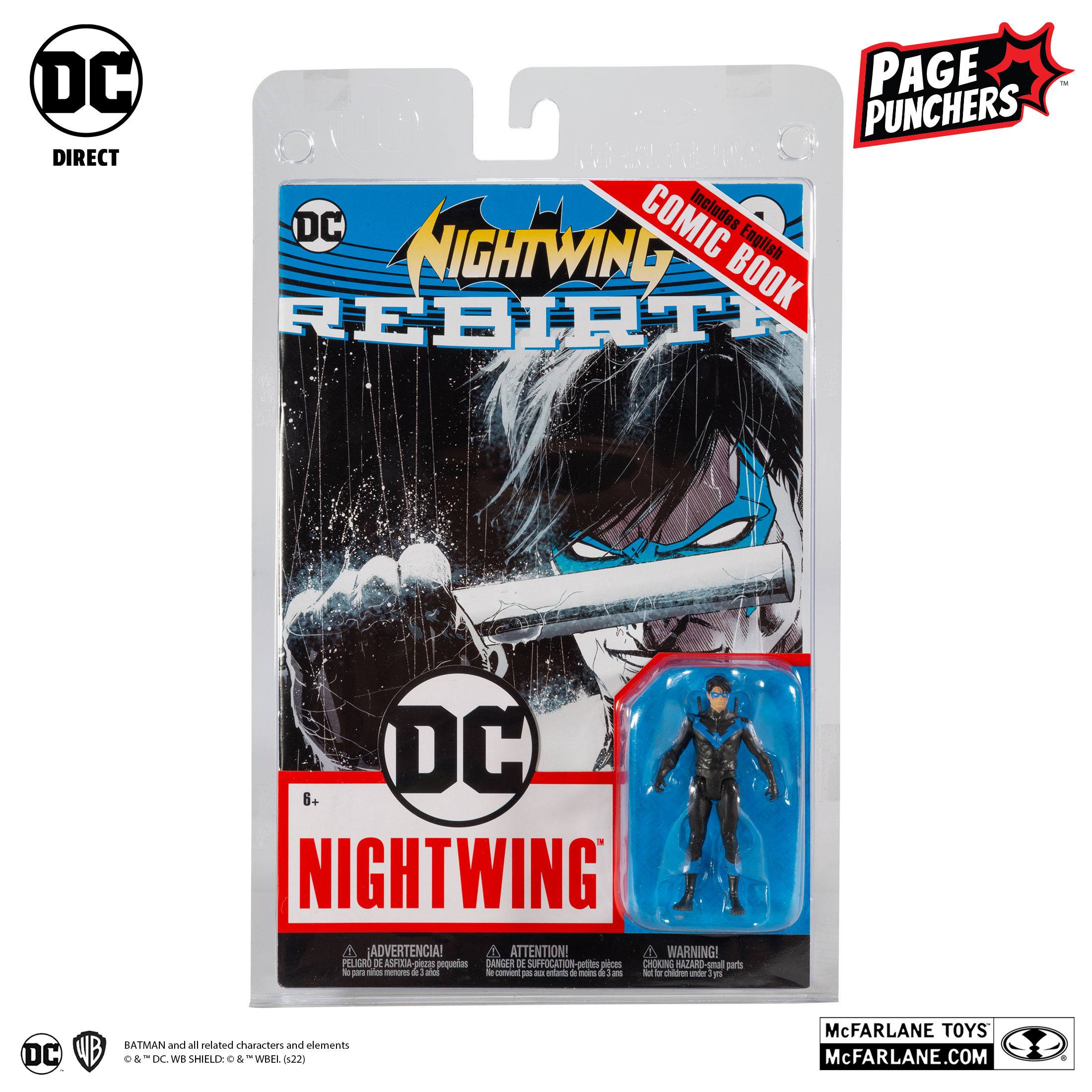 DC Page Punchers: Nightwing (DC Rebirth) - Actionfigur & Comic - 8 cm-Actionfiguren-McFarlane Toys-Mighty Underground