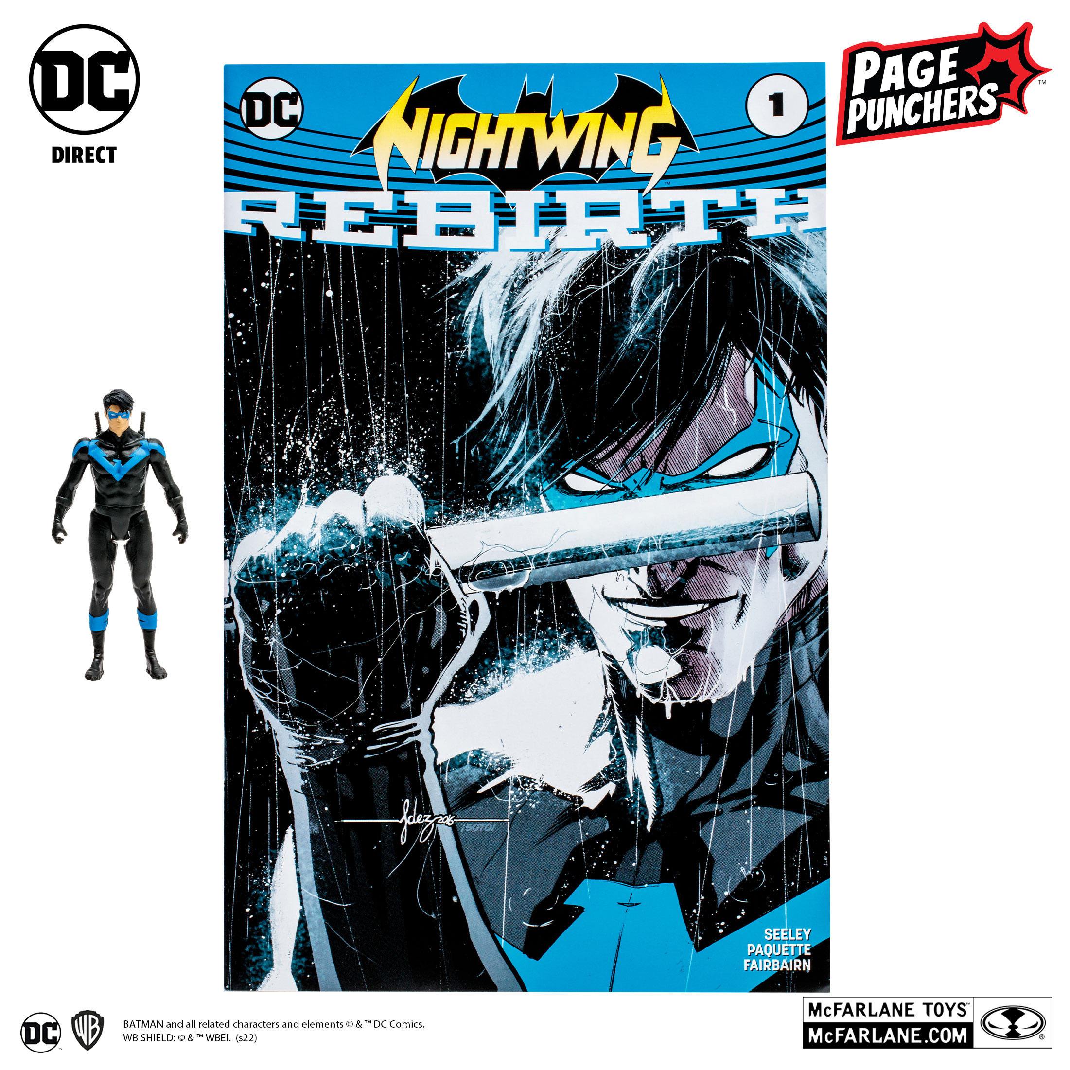 DC Page Punchers: Nightwing (DC Rebirth) - Actionfigur & Comic - 8 cm-Actionfiguren-McFarlane Toys-Mighty Underground