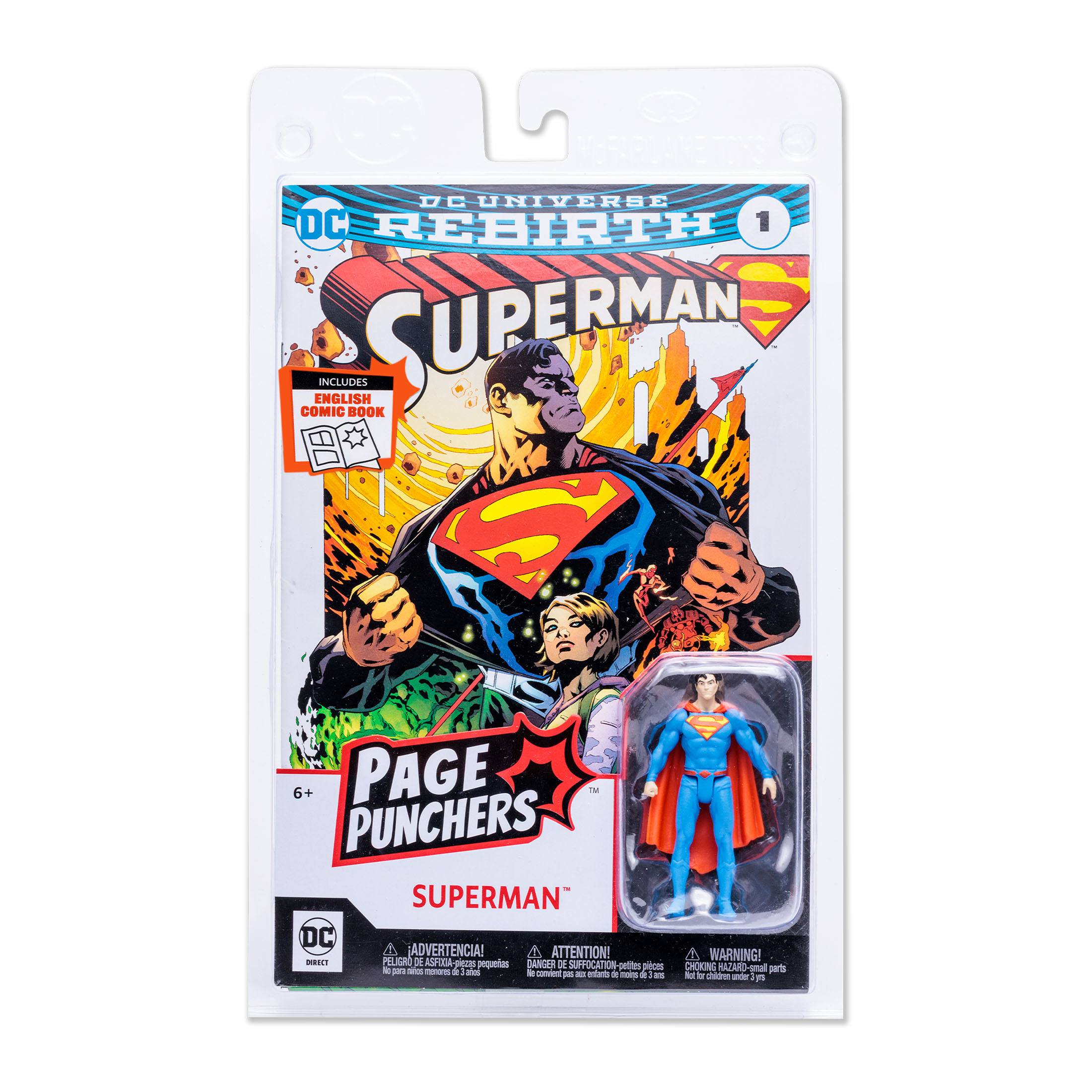 DC Page Punchers: Superman (Rebirth) - Actionfigur & Comic-Actionfiguren-McFarlane Toys-Mighty Underground