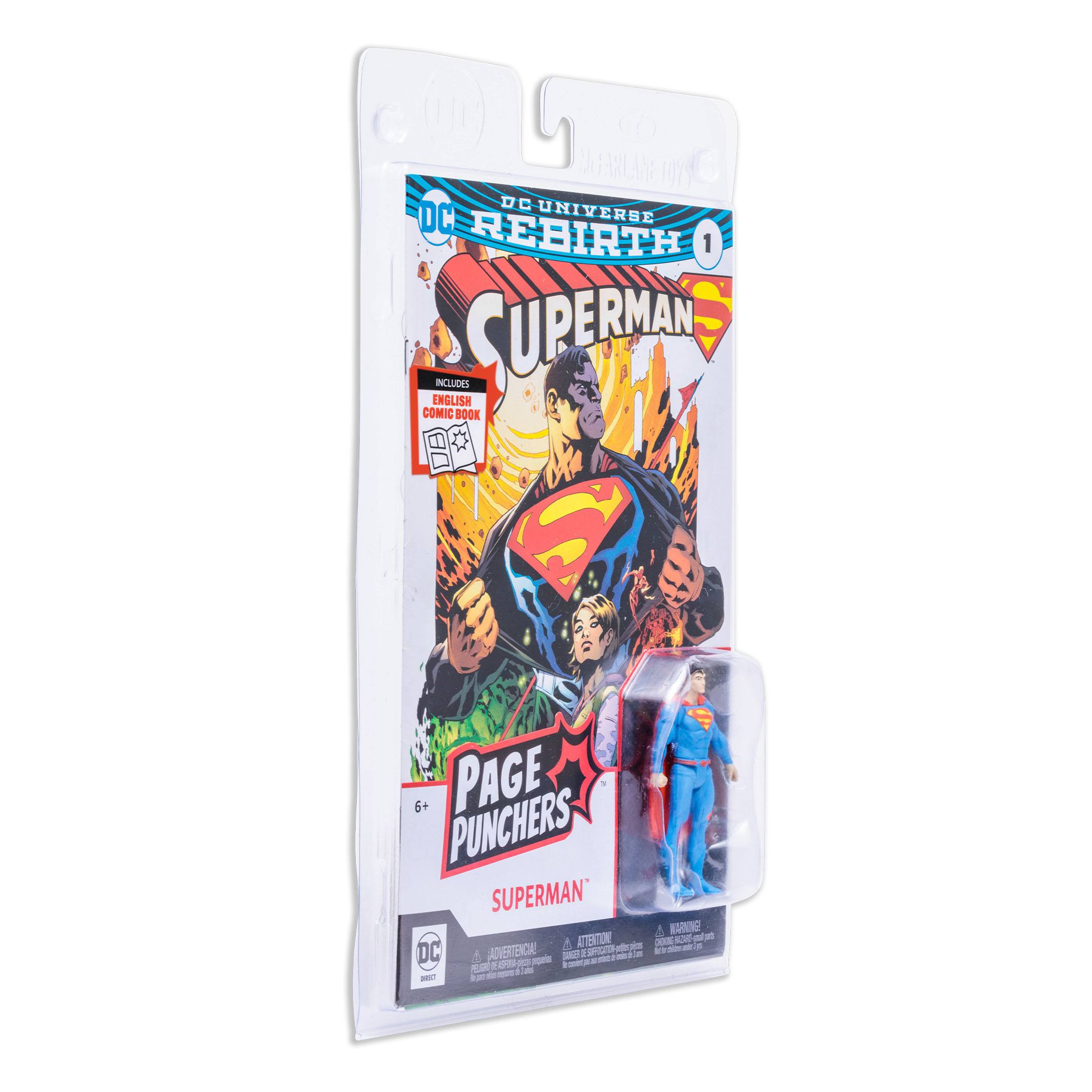 DC Page Punchers: Superman (Rebirth) - Actionfigur & Comic-Actionfiguren-McFarlane Toys-Mighty Underground