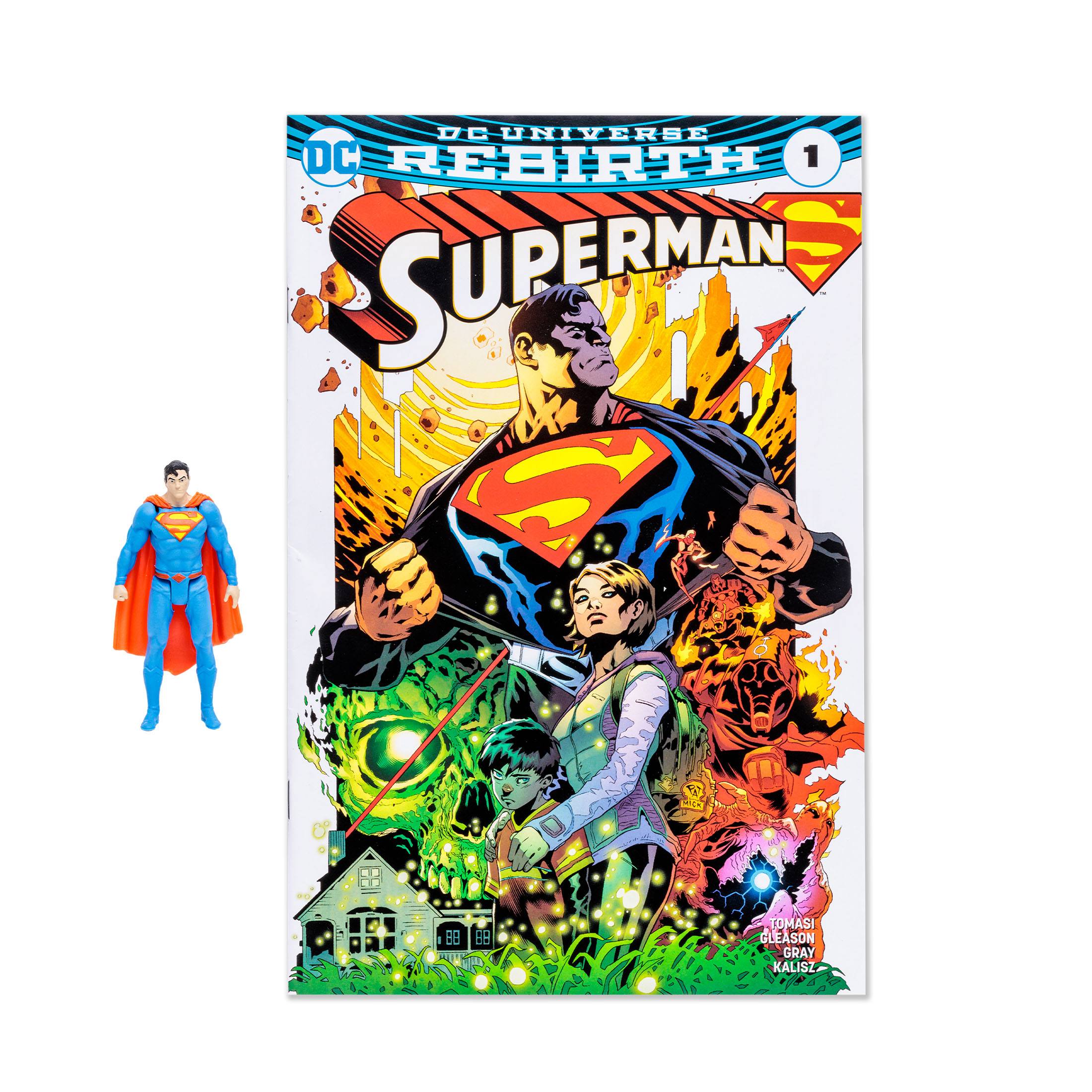 DC Page Punchers: Superman (Rebirth) - Actionfigur & Comic-Actionfiguren-McFarlane Toys-Mighty Underground