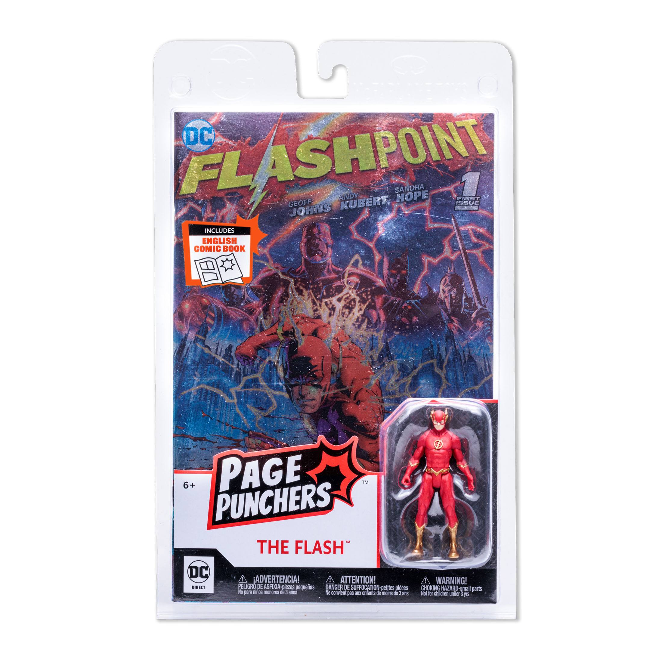 DC Page Punchers: The Flash (Flashpoint, Metallic Cover Variant SDCC) - Actionfigur & Comic - 8 cm-Actionfiguren-McFarlane Toys-Mighty Underground