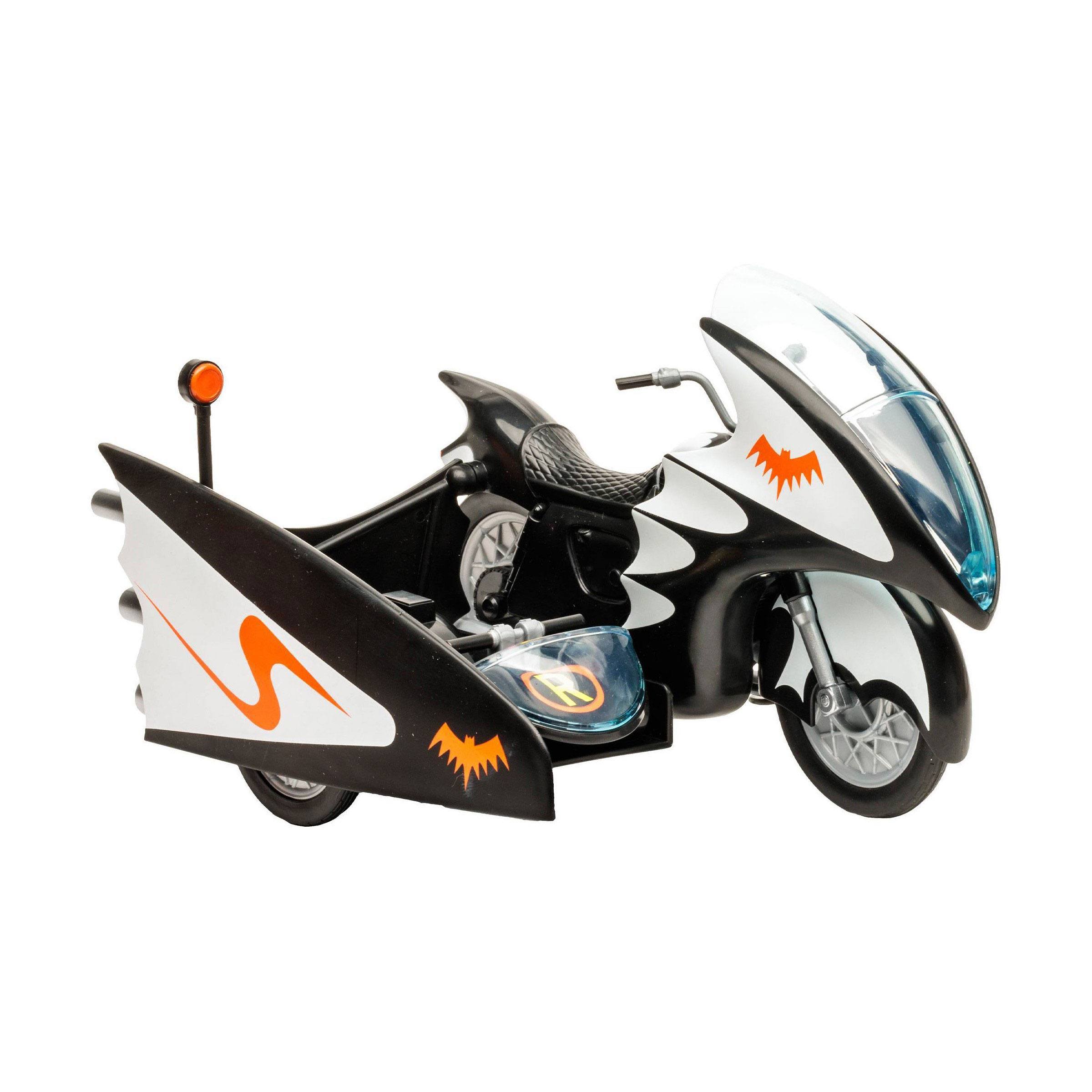 DC Retro Batman 66: Batcycle with Side Car-Actionfiguren-McFarlane Toys-Mighty Underground