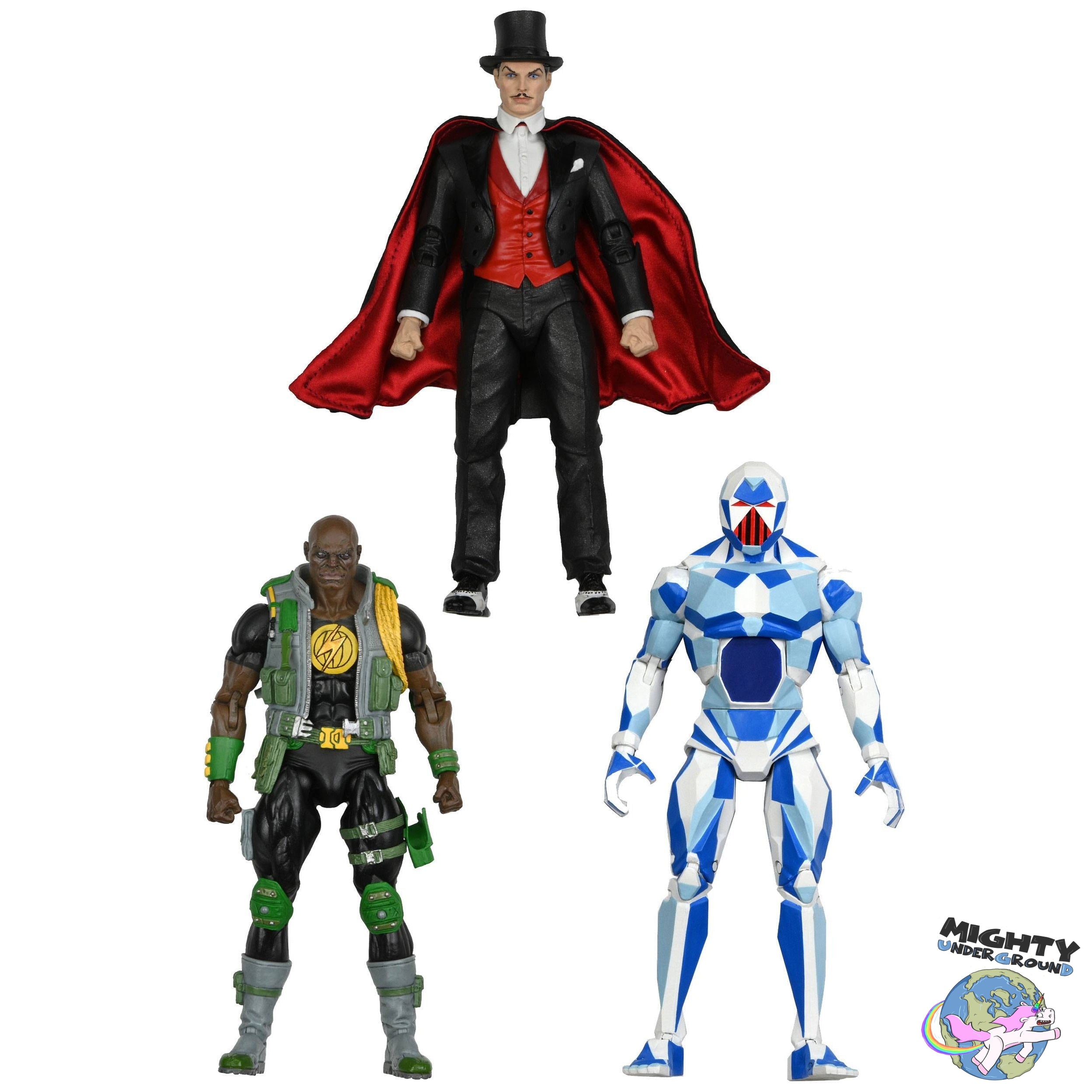 Defenders of the Earth: Lothar, Mandrake the Magician, Garax - Series 2 - 3-Pack-Actionfiguren-NECA-Mighty Underground