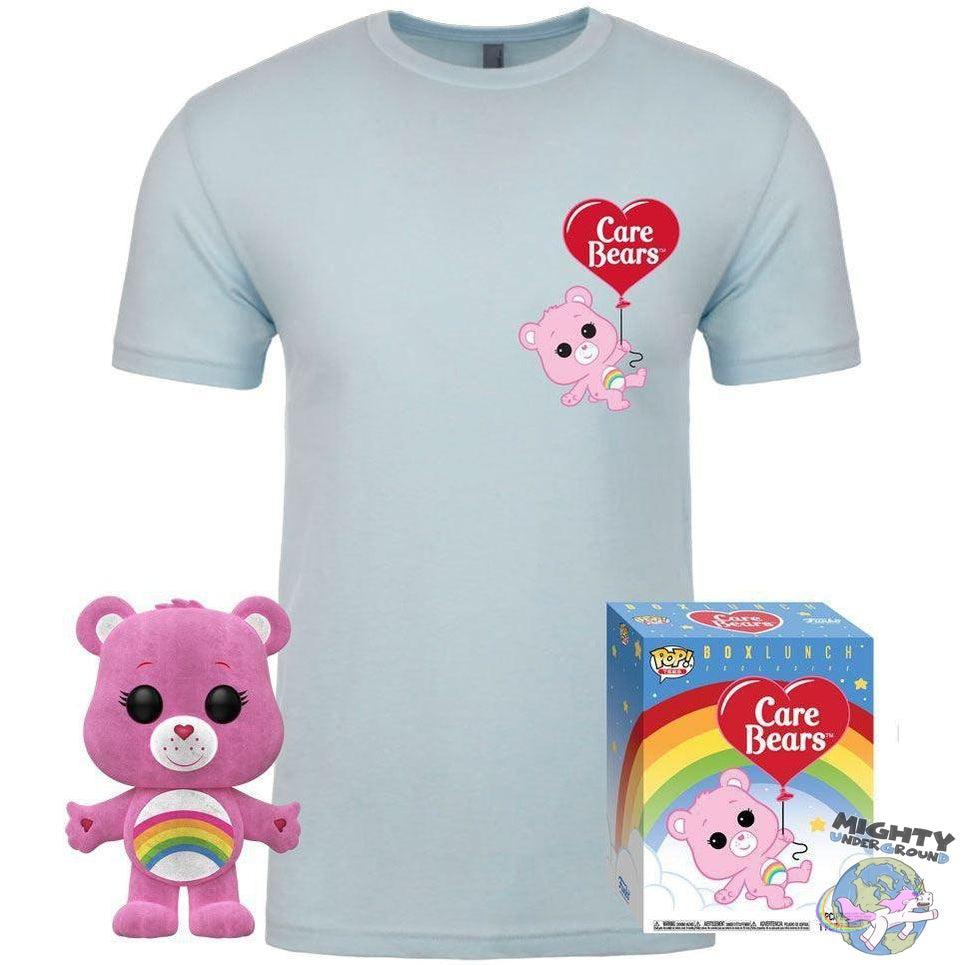 Die Glücksbärchis: Cheer Bear (Flocked) - POP! & Tee-POP! + Funkos-Funko-mighty-underground