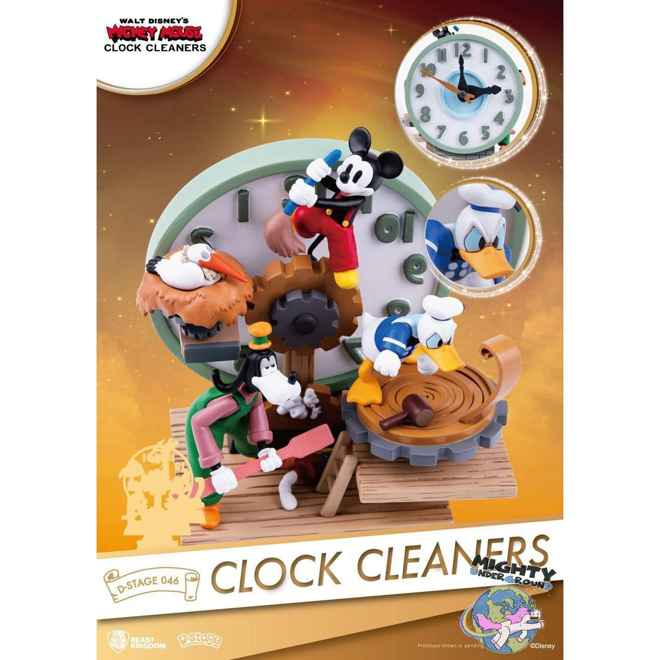 Disney: Mickey Mouse Clock Cleaners - Diorama-Diorama-Beast Kingdom-mighty-underground
