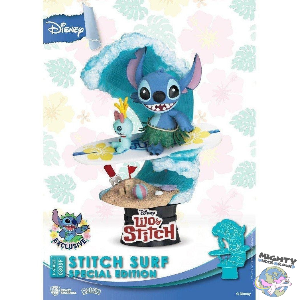 Disney: Surfer Stitch - Diorama - Special Edition-Diorama-Beast Kingdom-mighty-underground