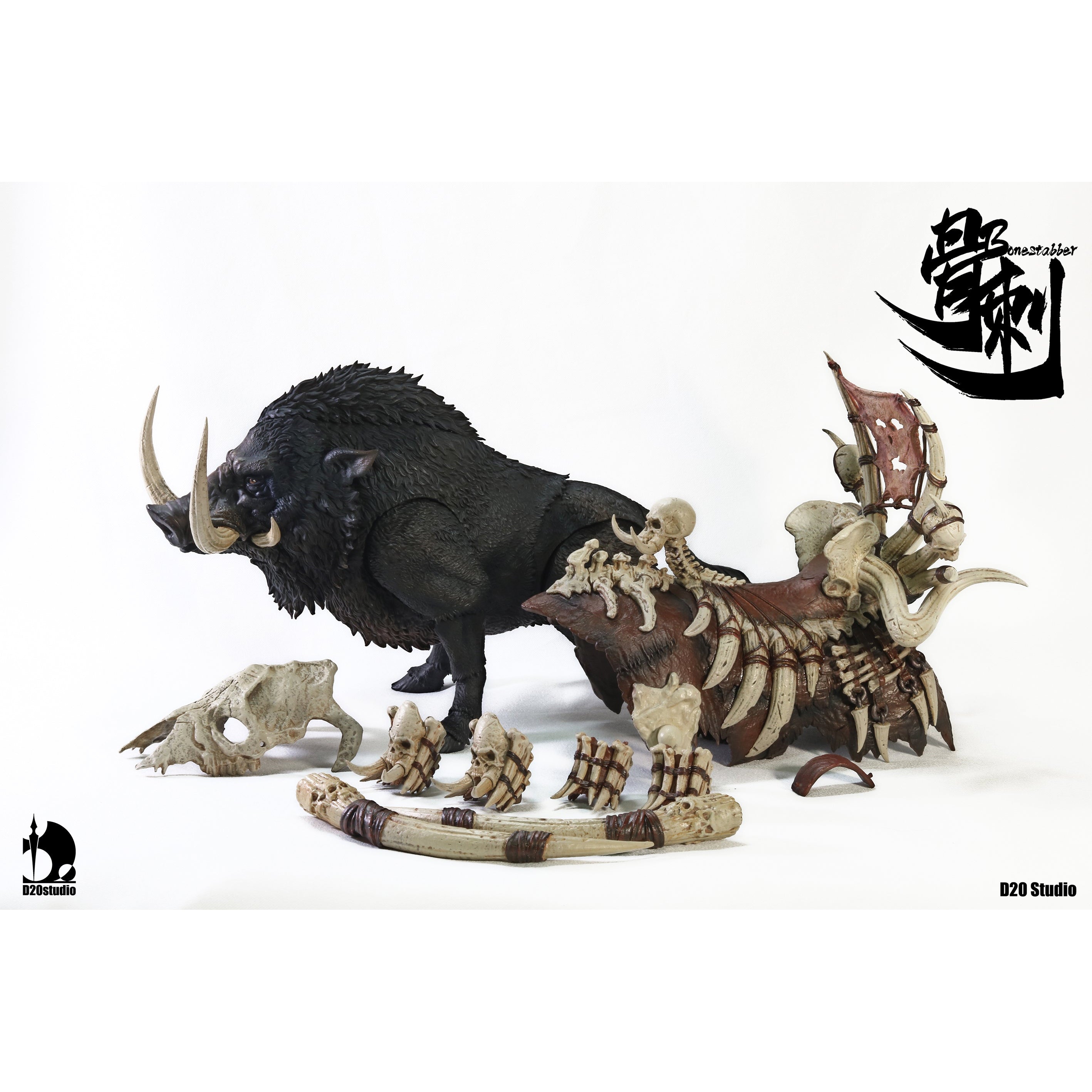 Giant Wild Boar Bonestabber (Schwarz)-Actionfiguren-D20 Studio-Mighty Underground