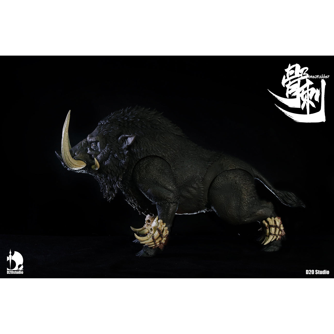 Giant Wild Boar Bonestabber (Schwarz)-Actionfiguren-D20 Studio-Mighty Underground