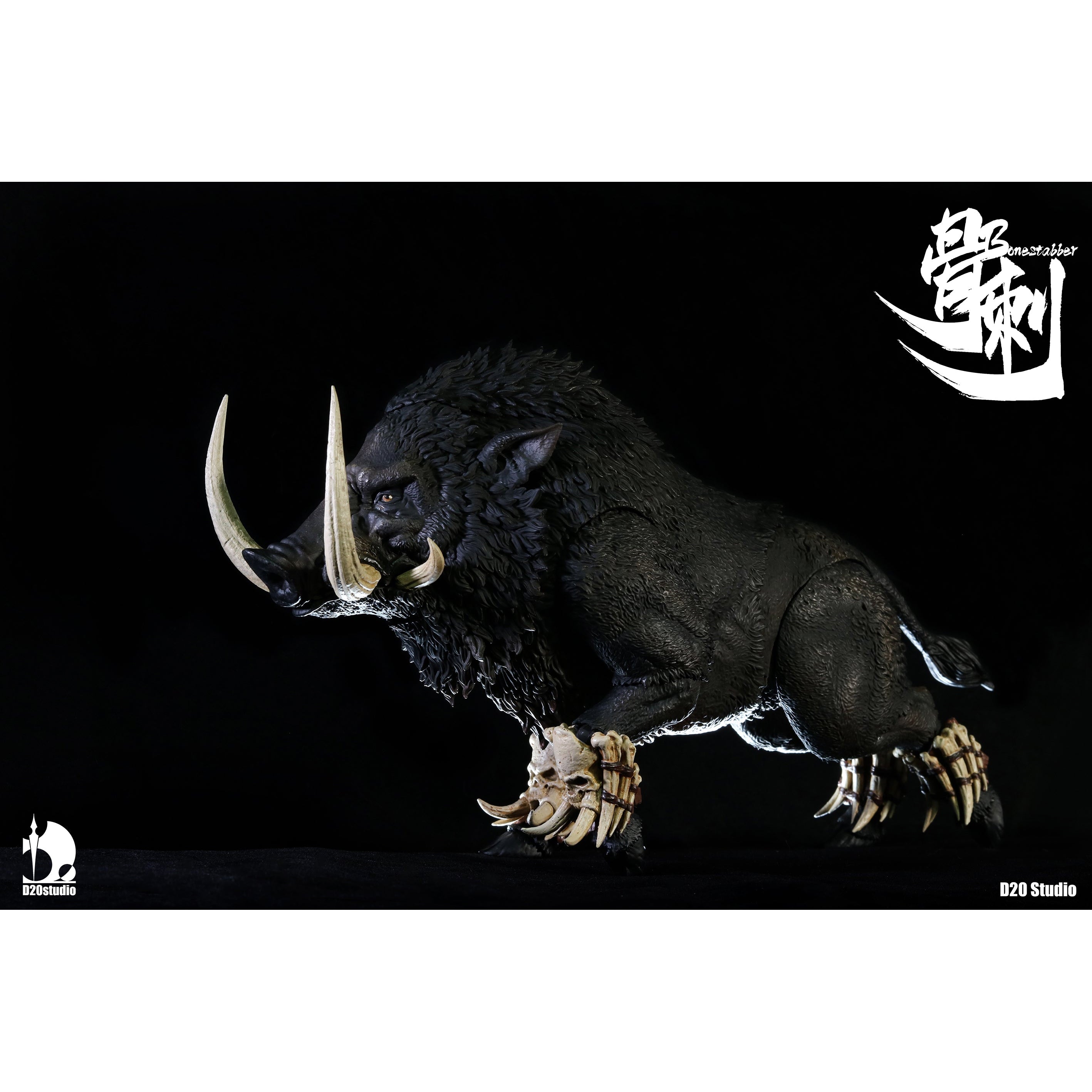 Giant Wild Boar Bonestabber (Schwarz)-Actionfiguren-D20 Studio-Mighty Underground