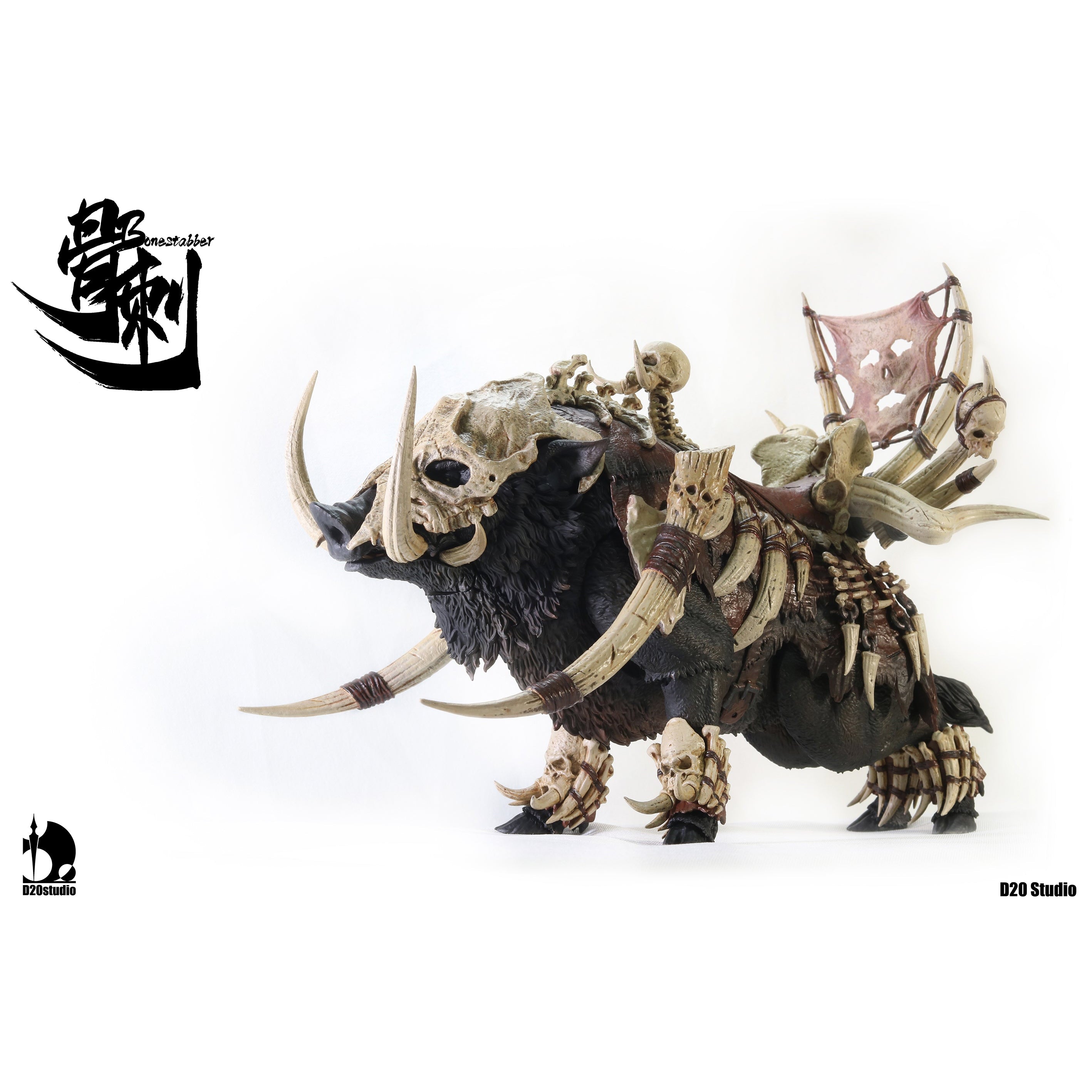 Giant Wild Boar Bonestabber (Schwarz)-Actionfiguren-D20 Studio-Mighty Underground