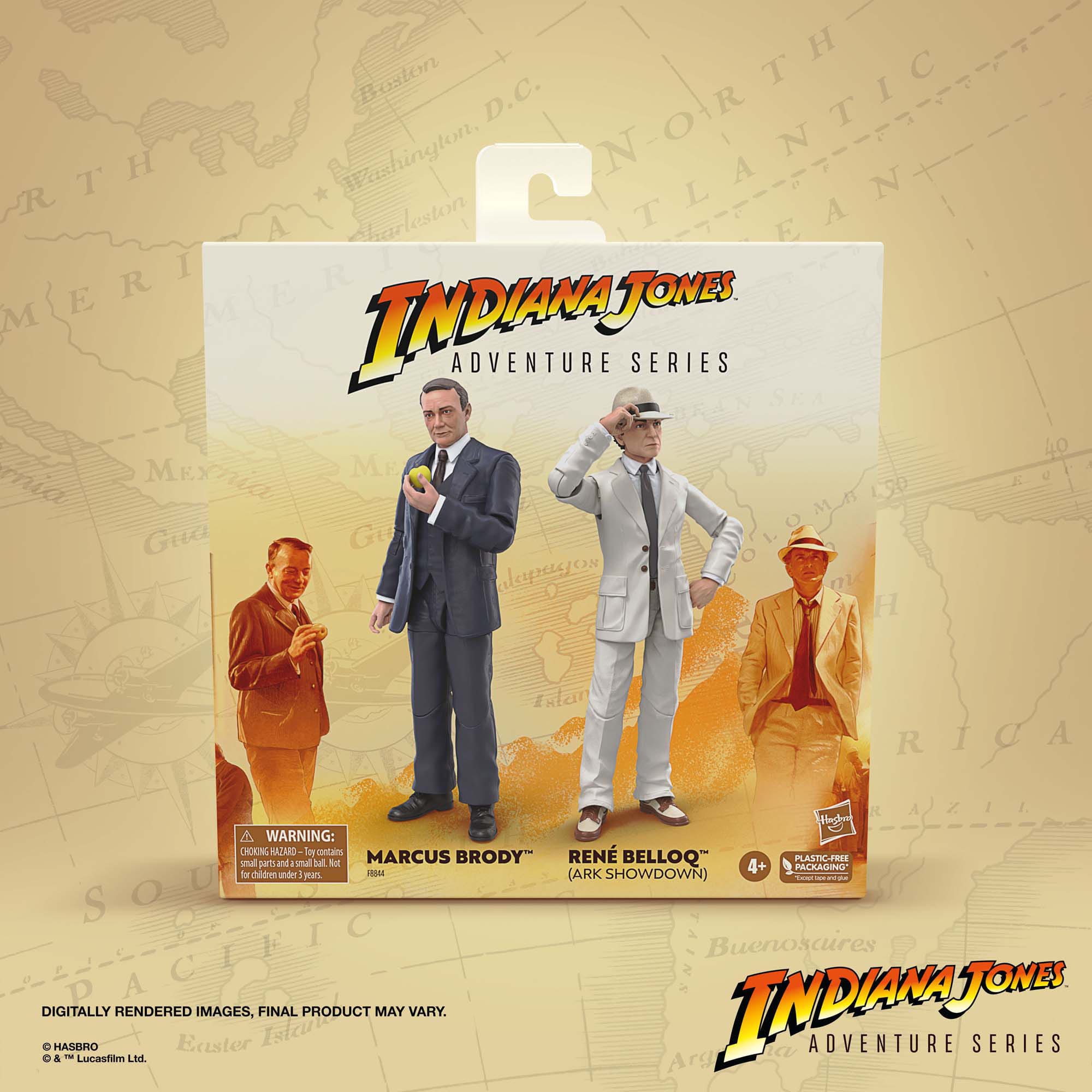 Indiana Jones Adventure Series: Marcus Brody & René Belloq (Ark Showdown, Raiders of the Lost Ark)-Actionfiguren-Hasbro-Mighty Underground