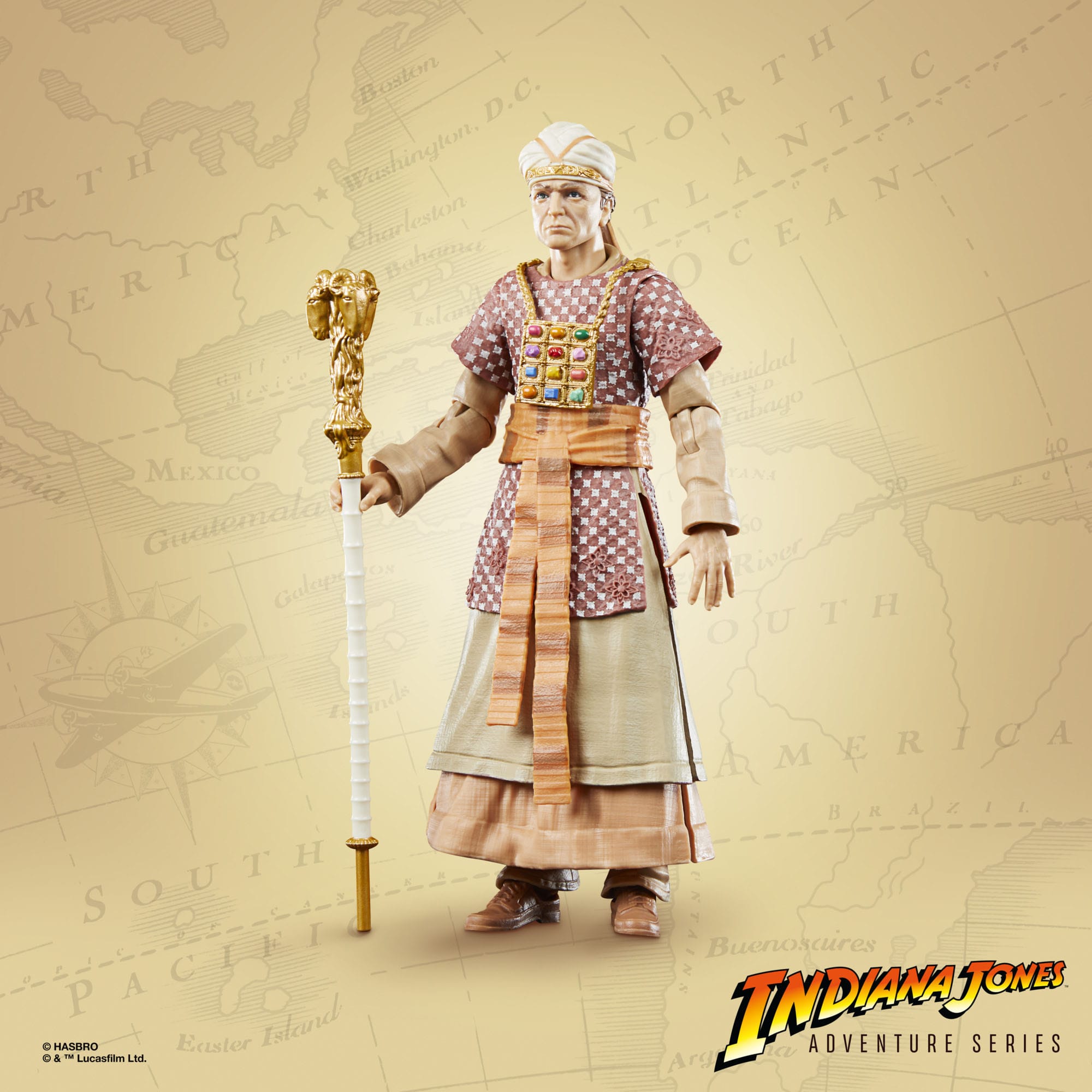 Indiana Jones Adventure Series: René Belloq (Ceremonial, Raiders of the Lost Ark)-Actionfiguren-Hasbro-Mighty Underground