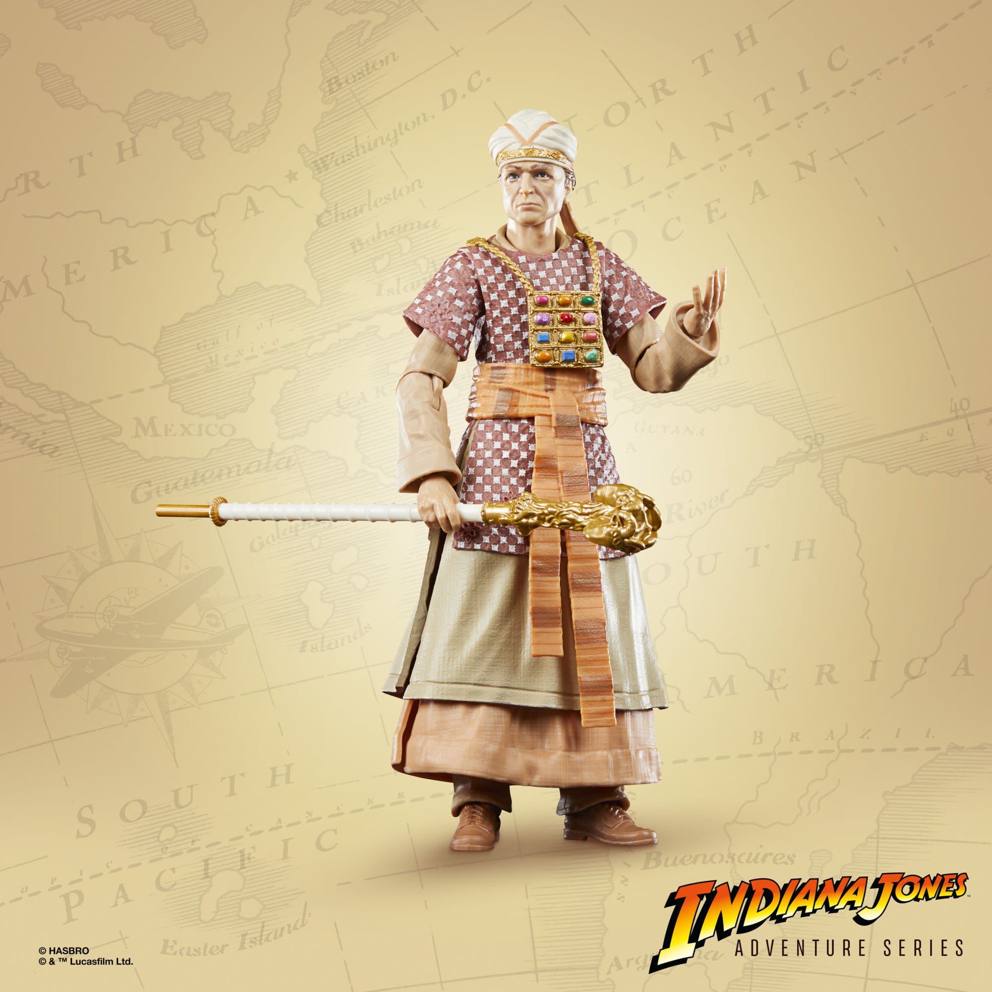 Indiana Jones Adventure Series: René Belloq (Ceremonial, Raiders of the Lost Ark)-Actionfiguren-Hasbro-Mighty Underground