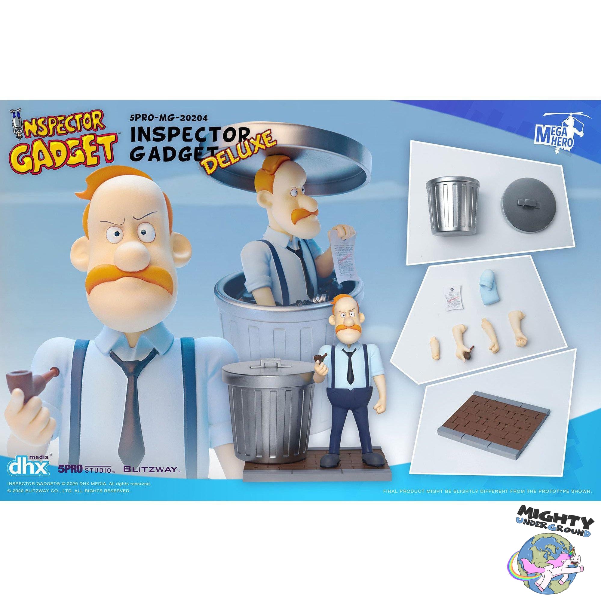 Inspector Gadget - Mega Hero Deluxe Set - 1/12-Actionfiguren-Blitzway-Mighty Underground