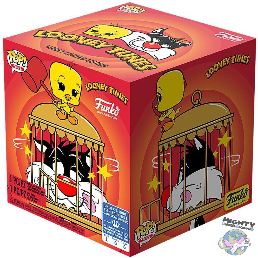 Looney Tunes: Sylvester & Tweety (Flocked) - POP! & Tee-POP! + Funkos-Funko-Mighty Underground