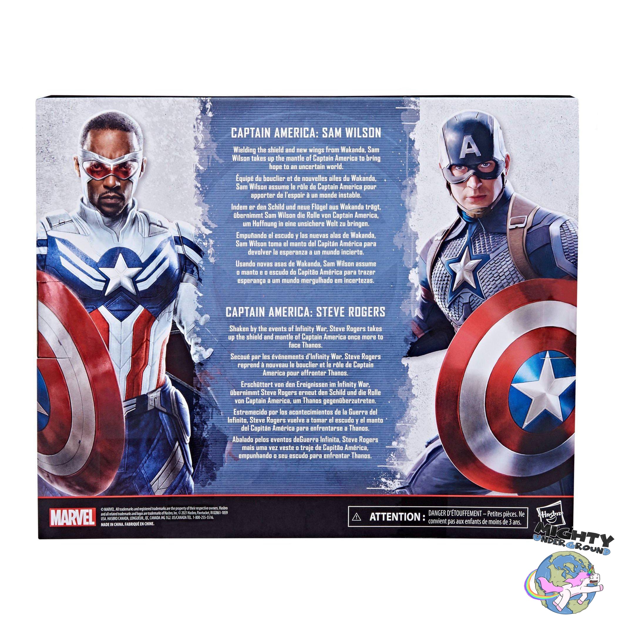 Marvel Legends: Captain America Sam Wilson & Steve Rogers - 2-Pack 2022-Actionfiguren-Hasbro-Mighty Underground